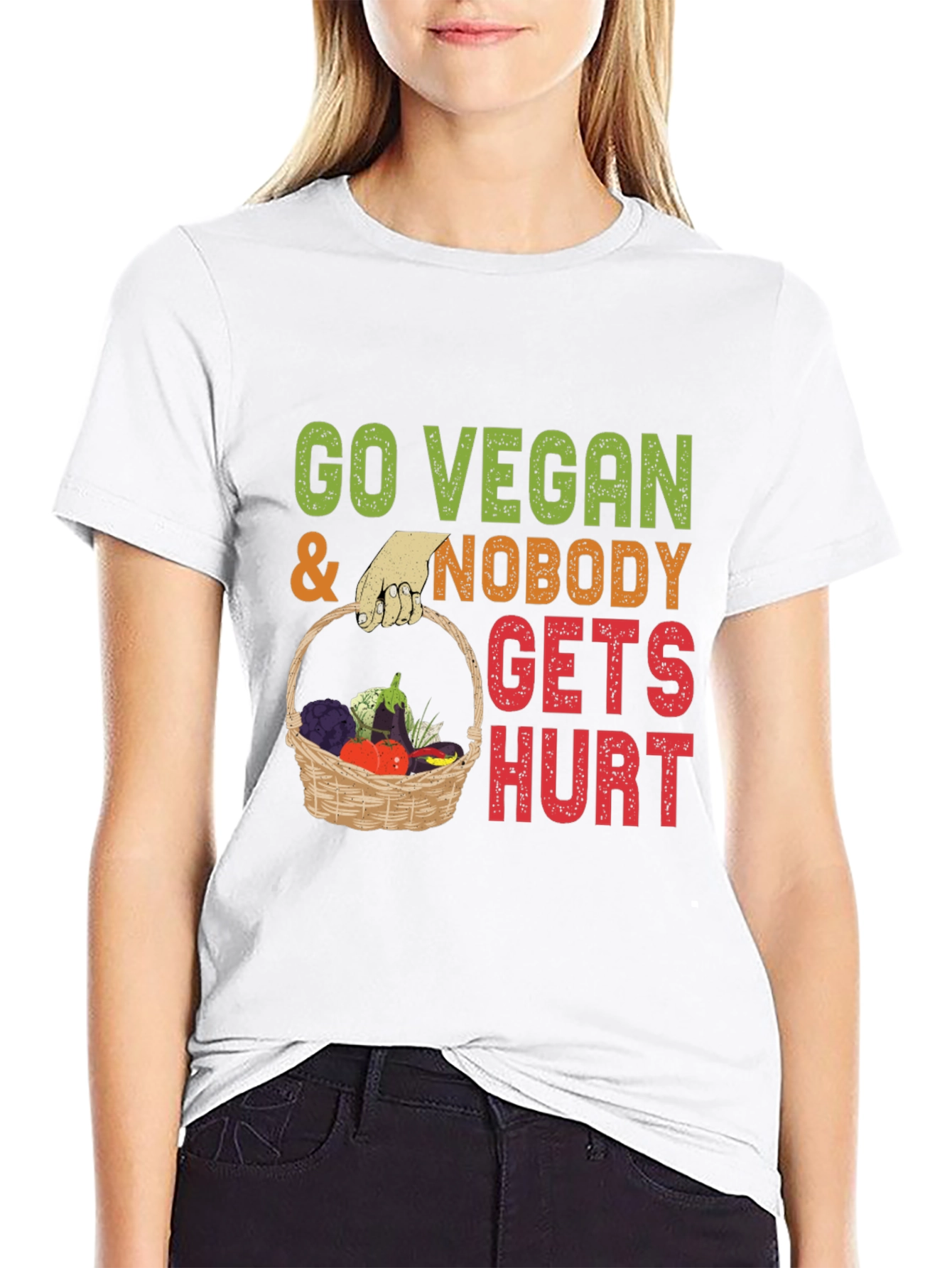 Go Vegan Nobody Gets Hurt T-Shirt