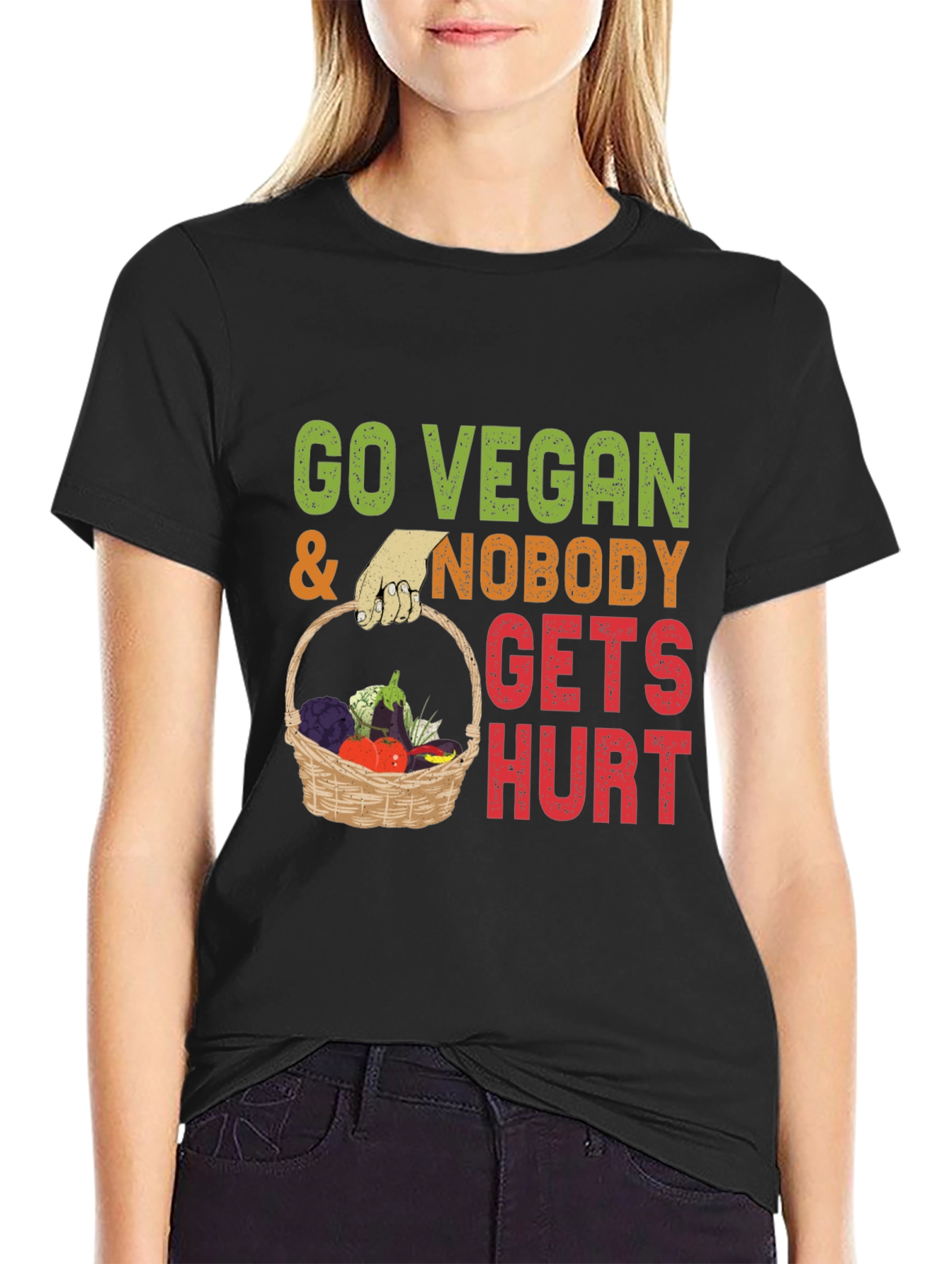 Go Vegan Nobody Gets Hurt T-Shirt