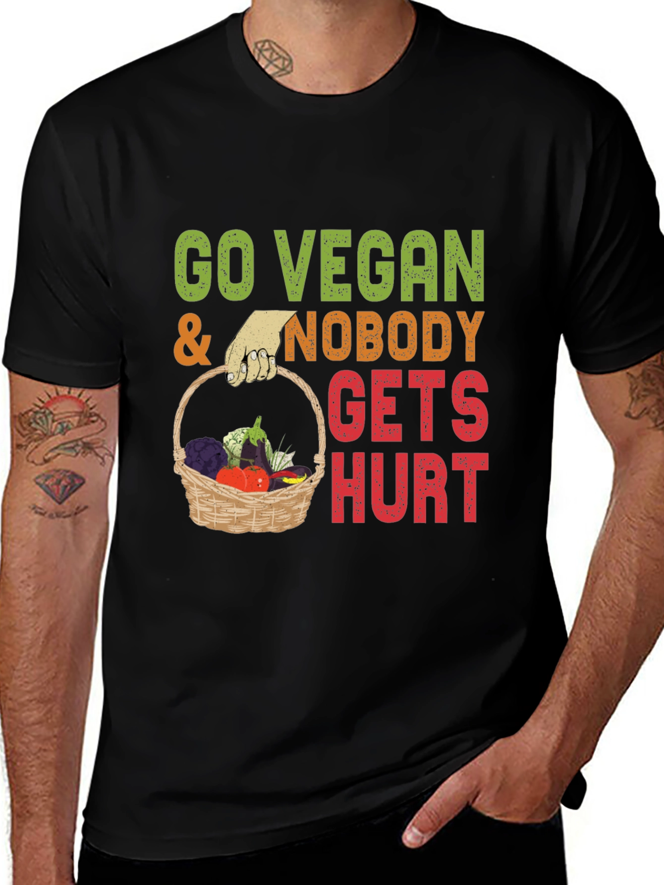 Go Vegan Nobody Gets Hurt T-Shirt