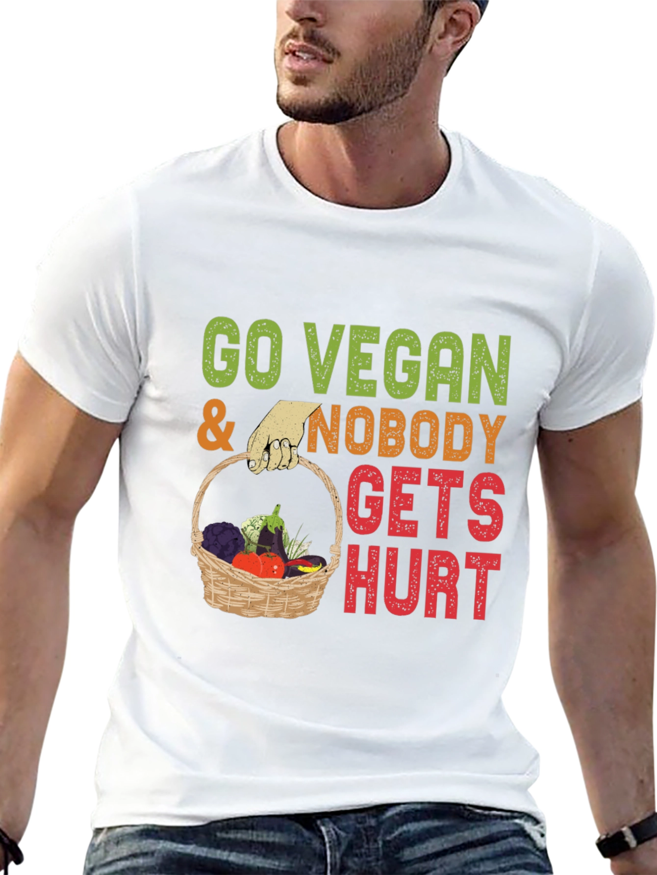 Go Vegan Nobody Gets Hurt T-Shirt