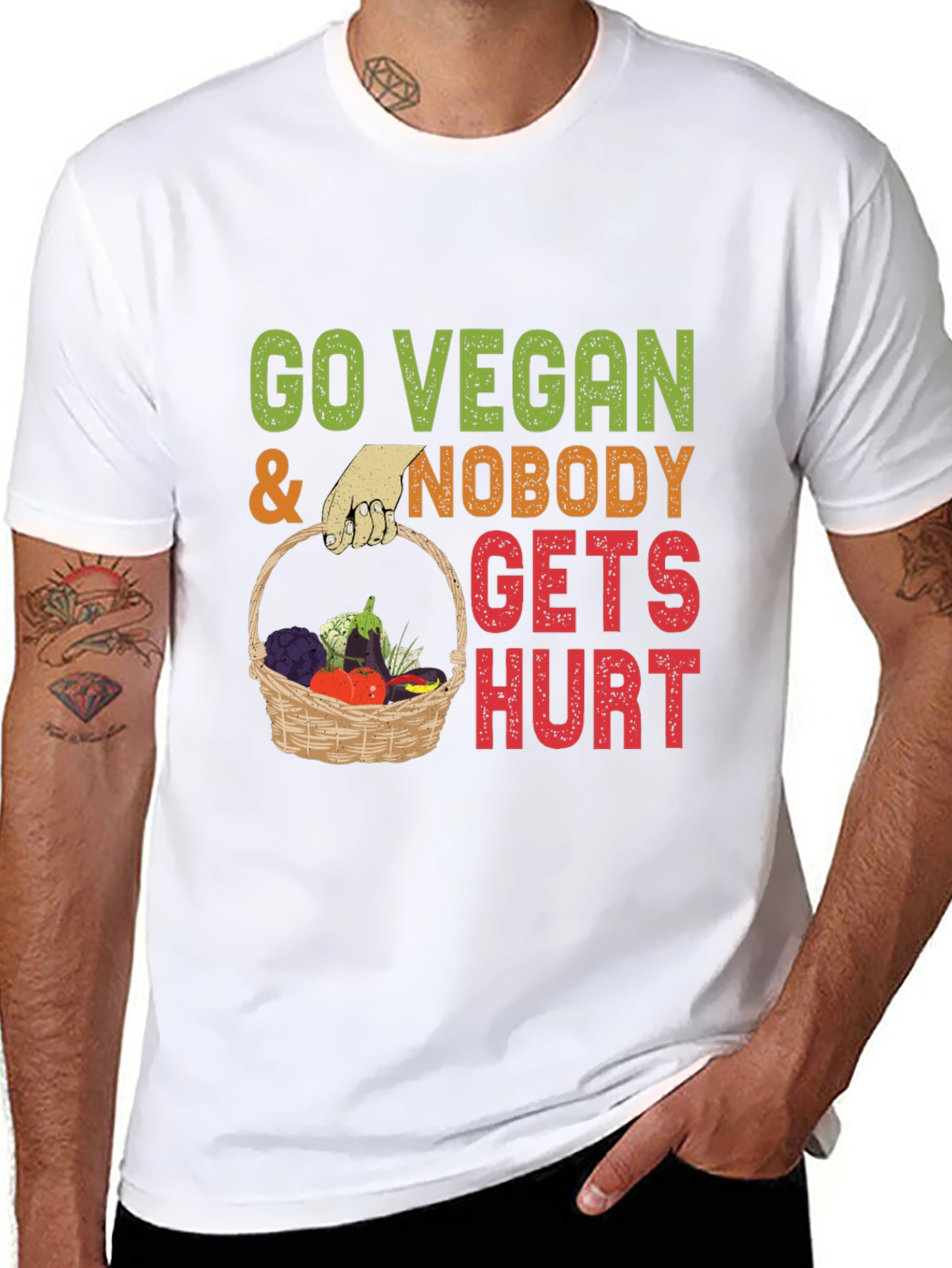 Go Vegan Nobody Gets Hurt T-Shirt