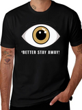 Eye Graphic Black T-Shirt - Stay Away!
