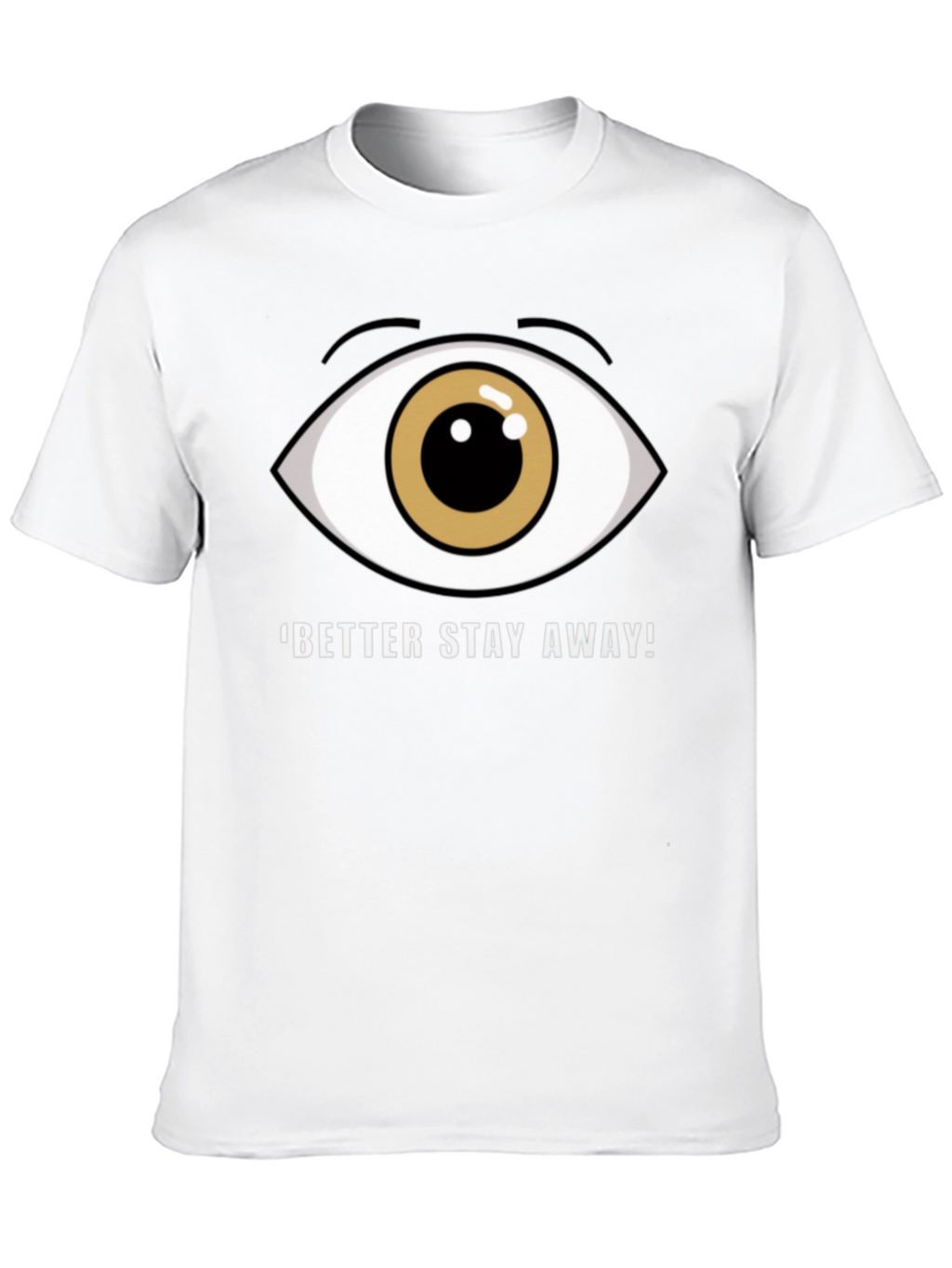 Eye Graphic Black T-Shirt - Stay Away!