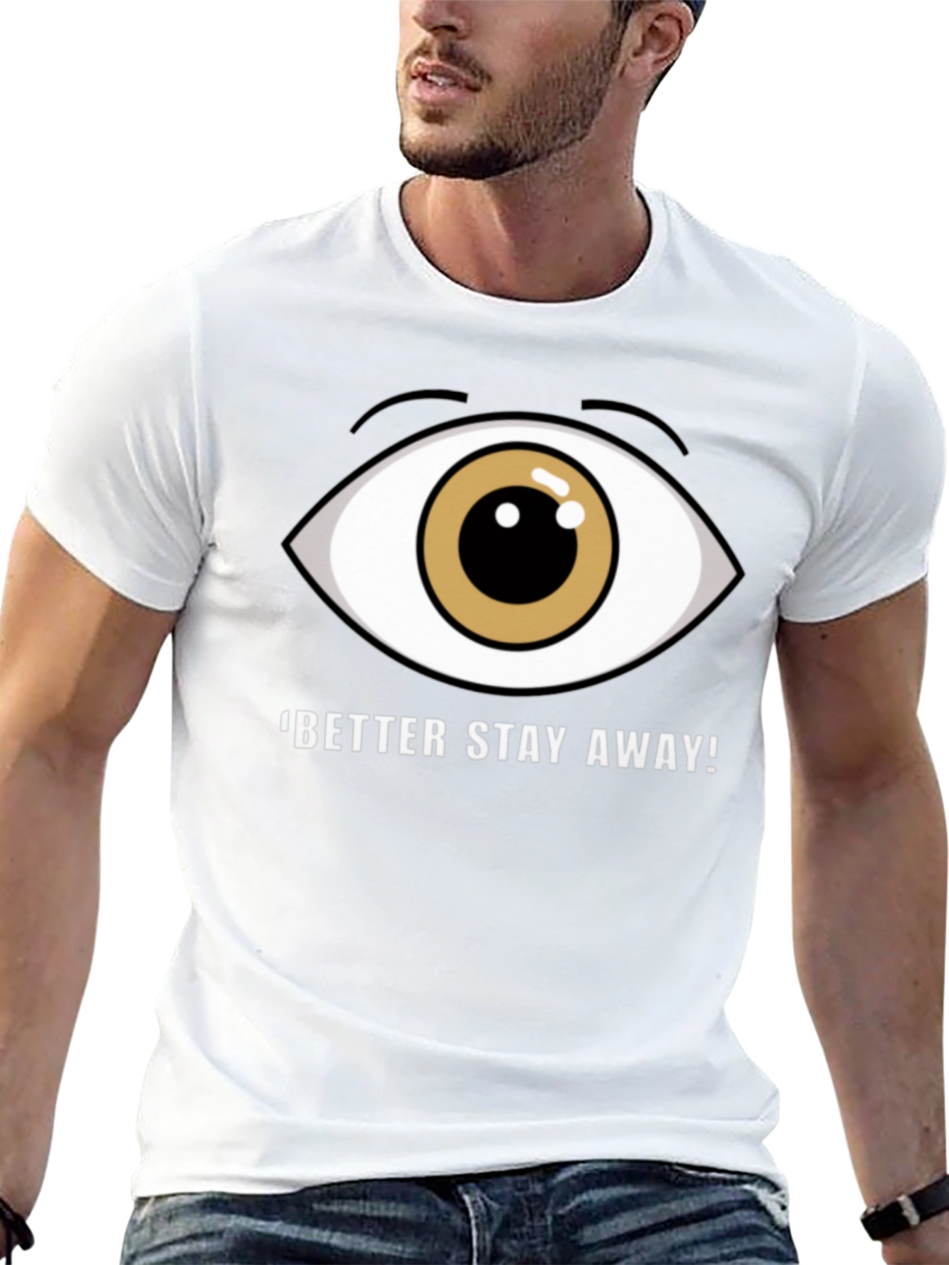 Eye Graphic Black T-Shirt - Stay Away!