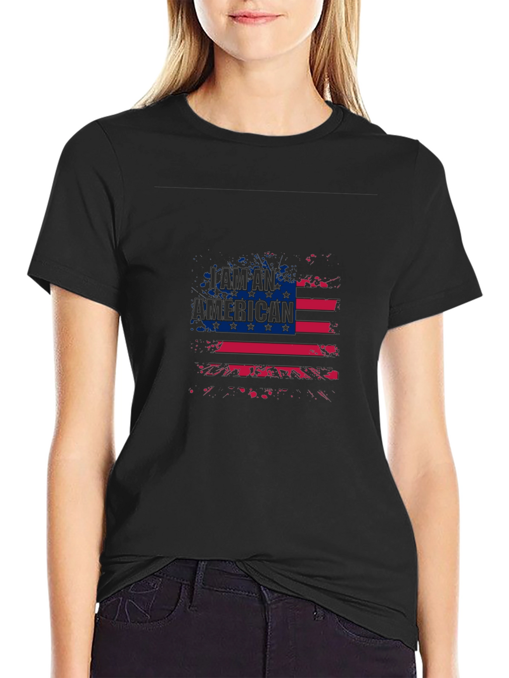 American Flag Graphic T-Shirt Patriotic Design