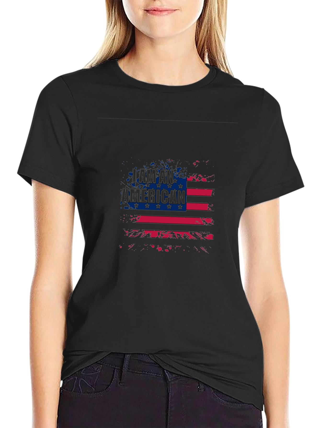 American Flag Graphic T-Shirt Patriotic Design
