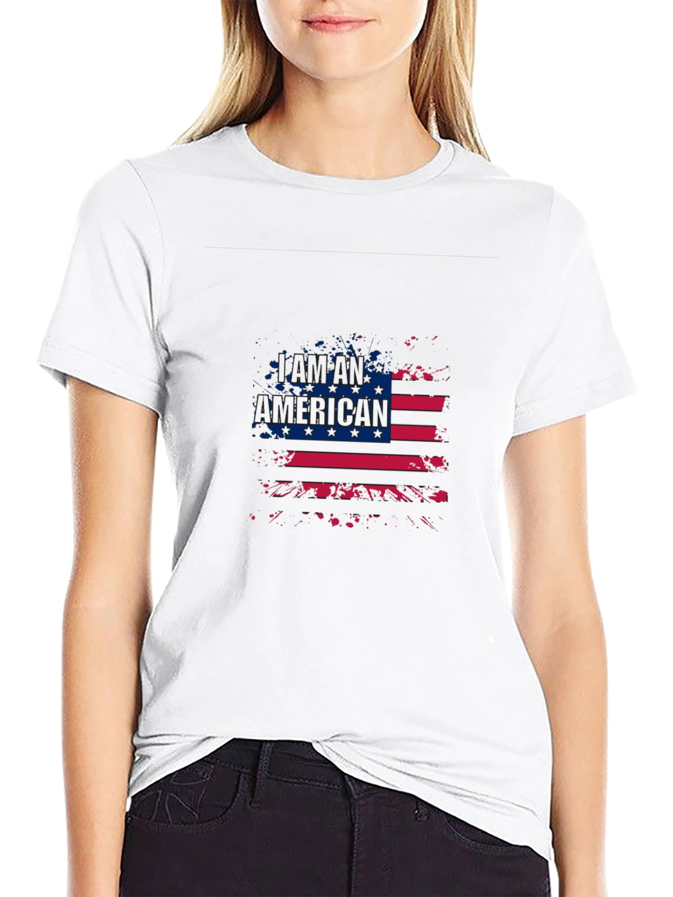American Flag Graphic T-Shirt Patriotic Design