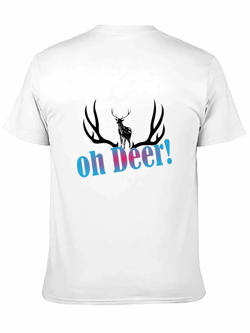 Oh Deer! Graphic Print Black T-Shirt