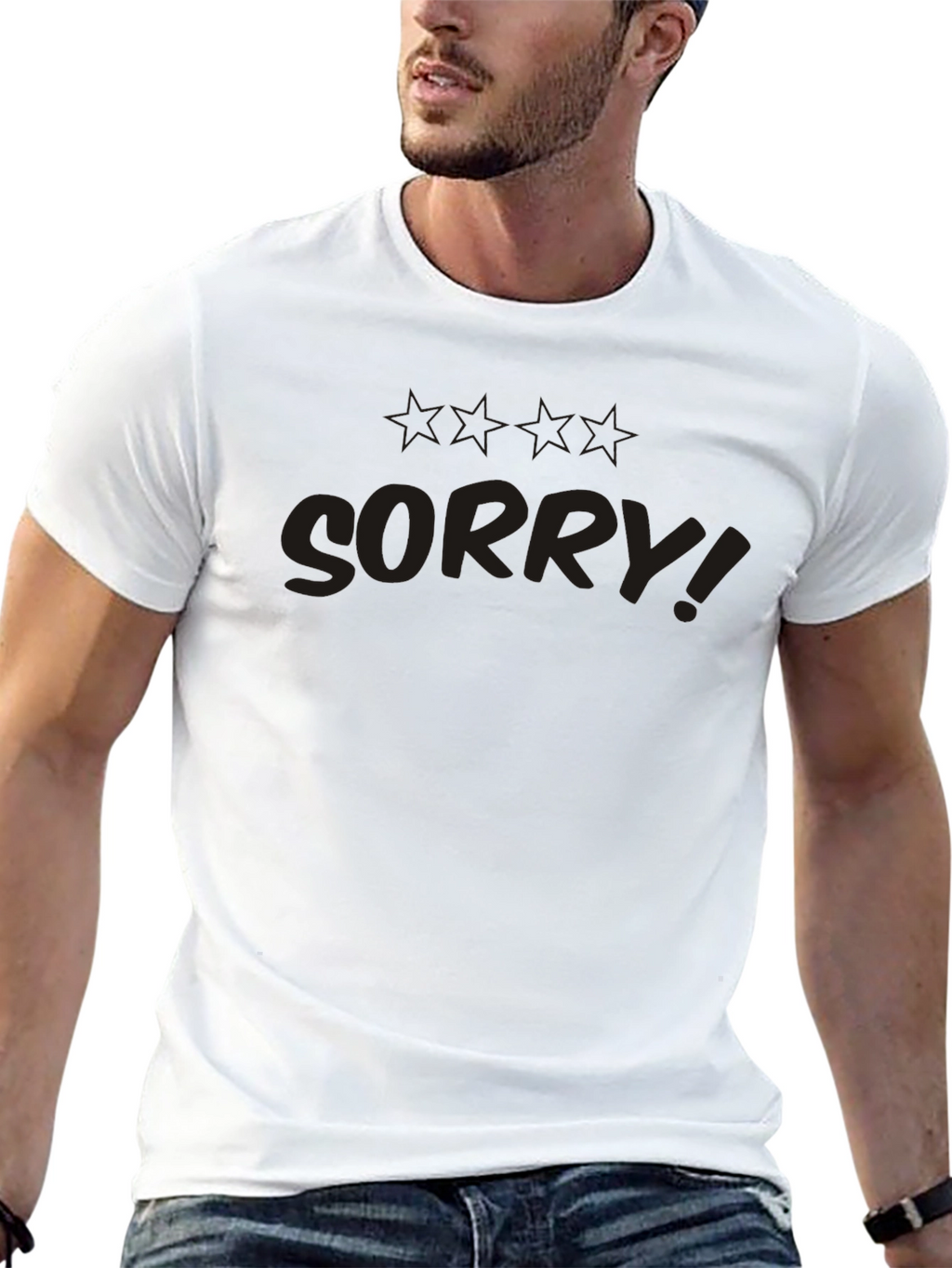 Black Too Late Im Sorry Graphic Tee