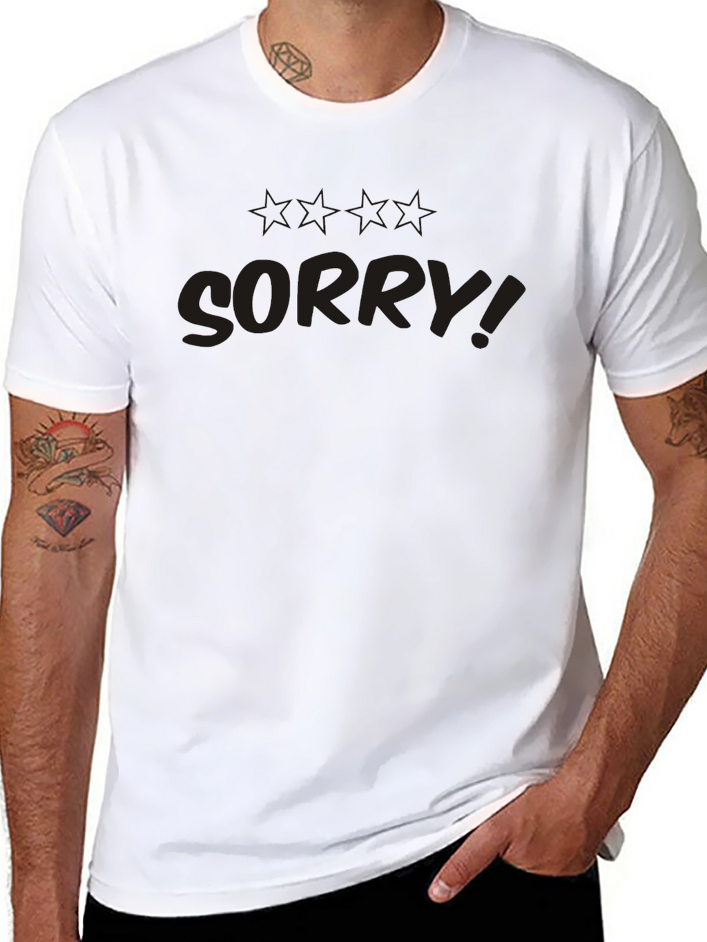 Black Too Late Im Sorry Graphic Tee