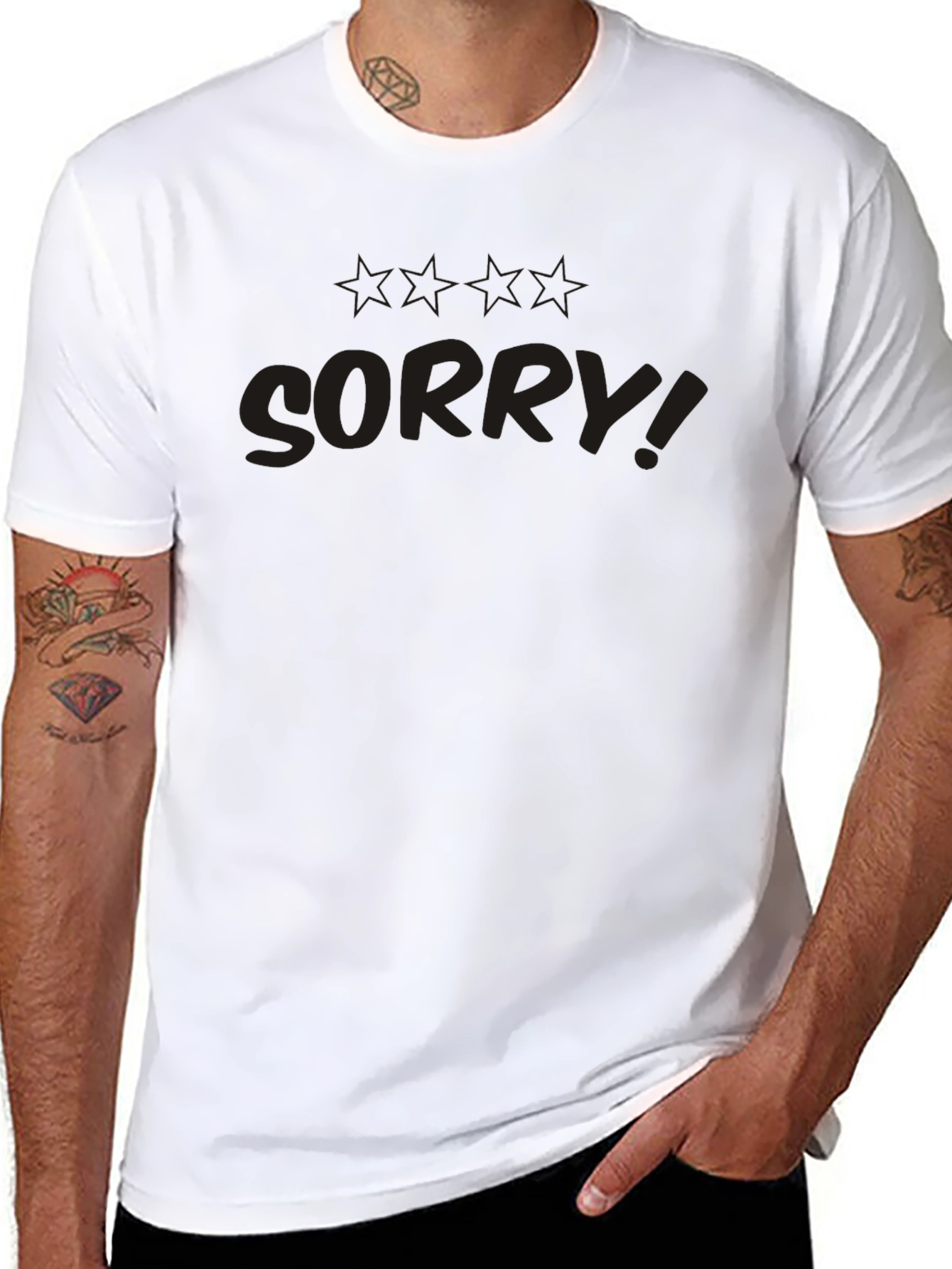Black Too Late Im Sorry Graphic Tee