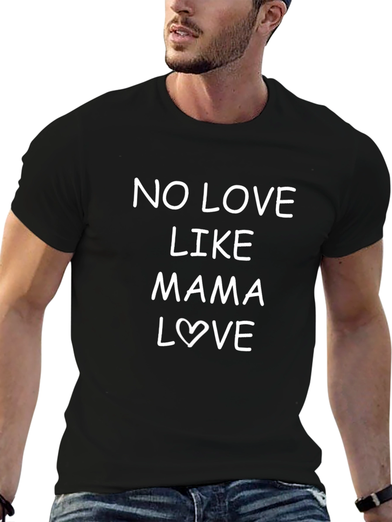 Mama Love Graphic Tee - Black Cotton T-Shirt