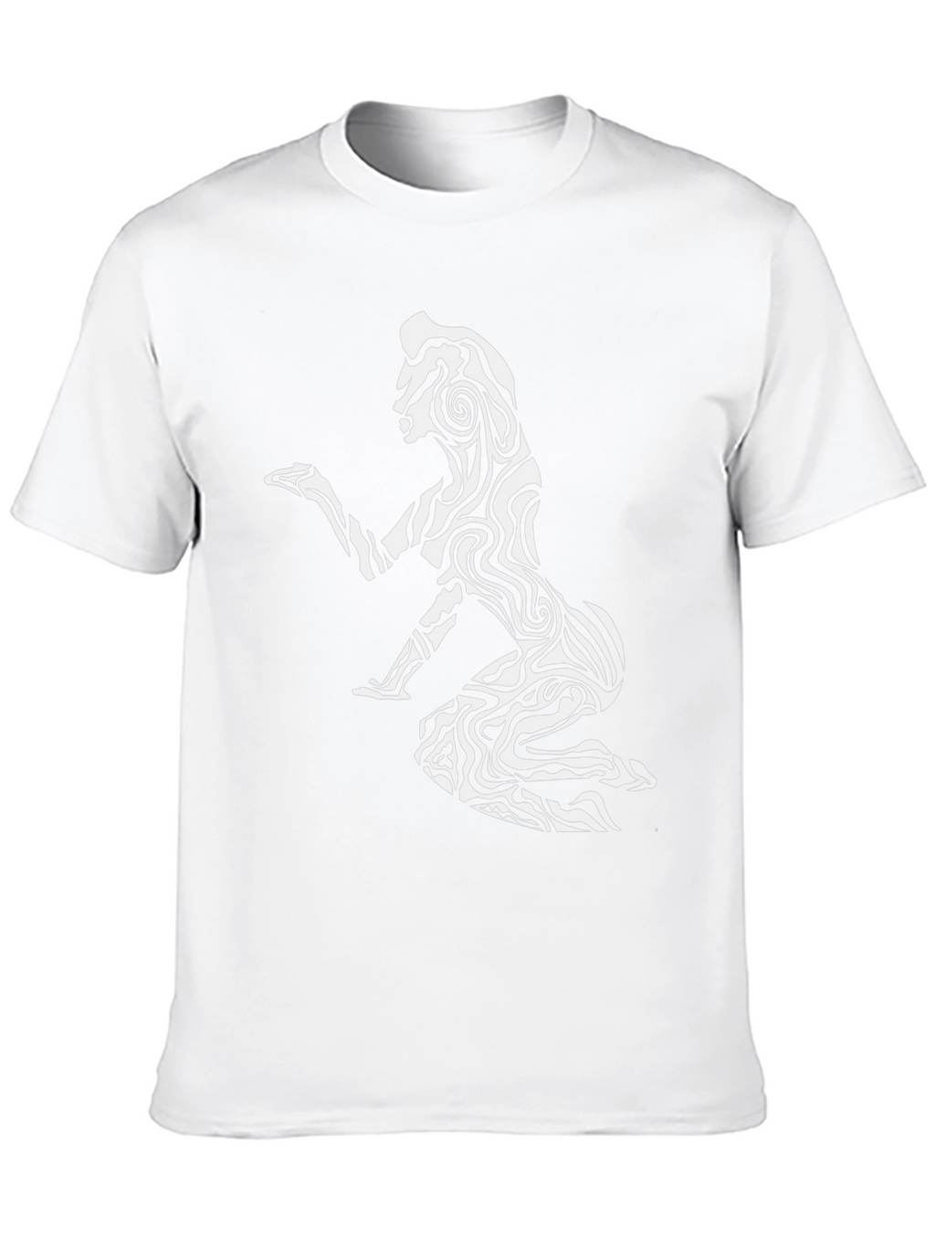 Abstract Zebra Woman Graphic Black T-Shirt