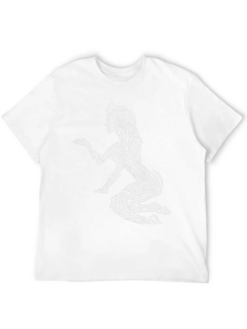 Abstract Zebra Woman Graphic Black T-Shirt