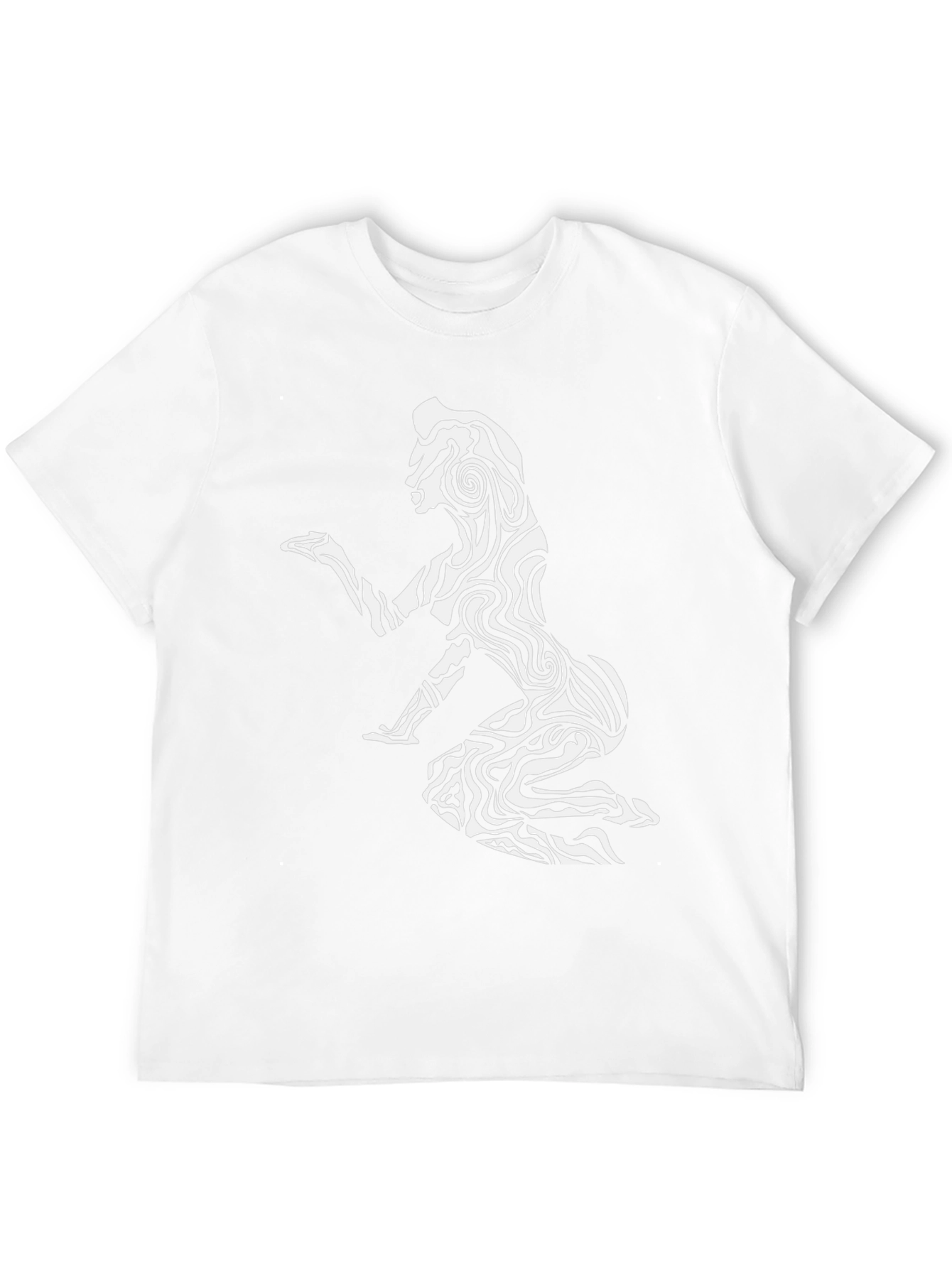 Abstract Zebra Woman Graphic Black T-Shirt