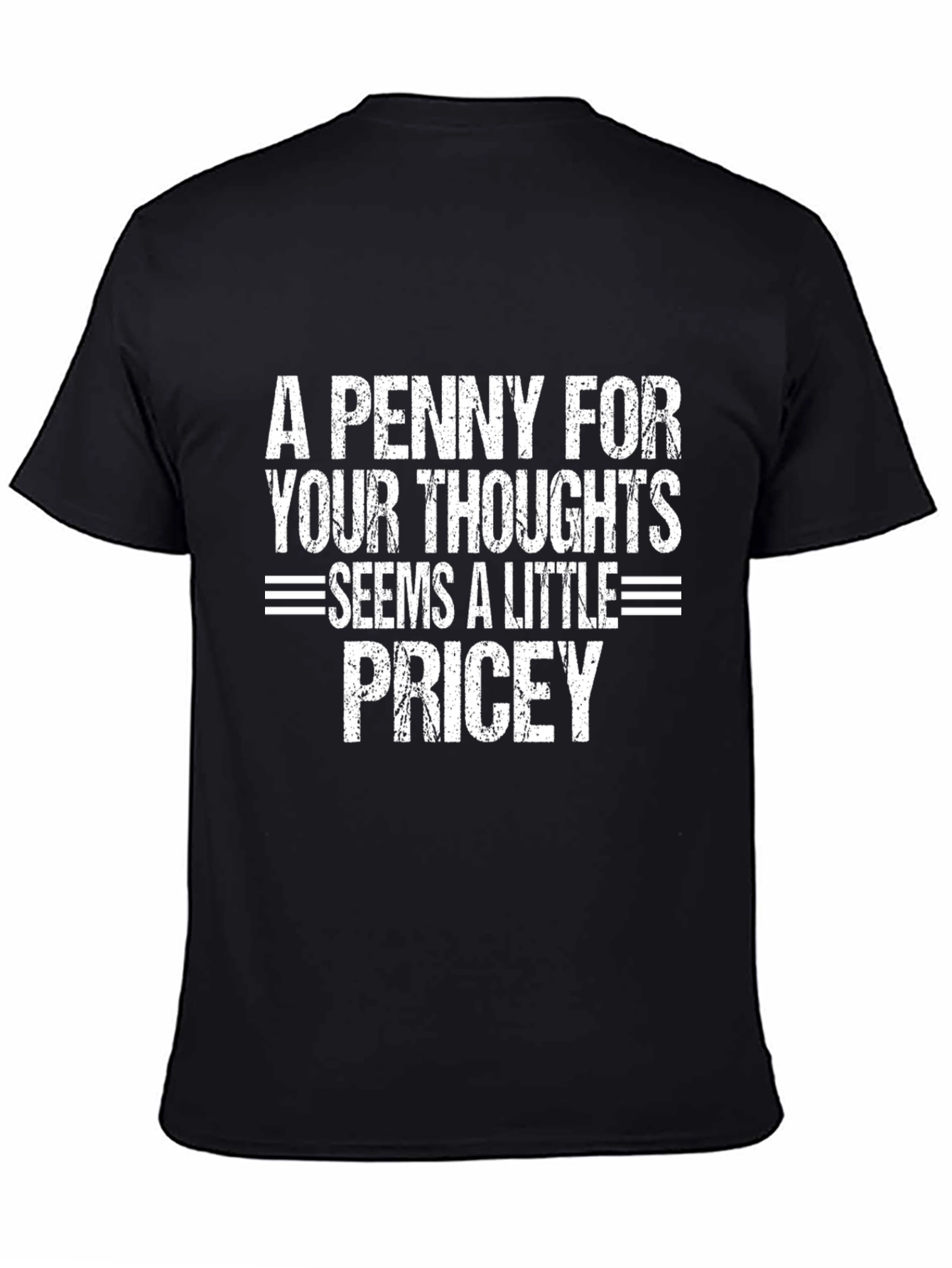Funny A Penny For Your Thoughts Graphic T-Shirt