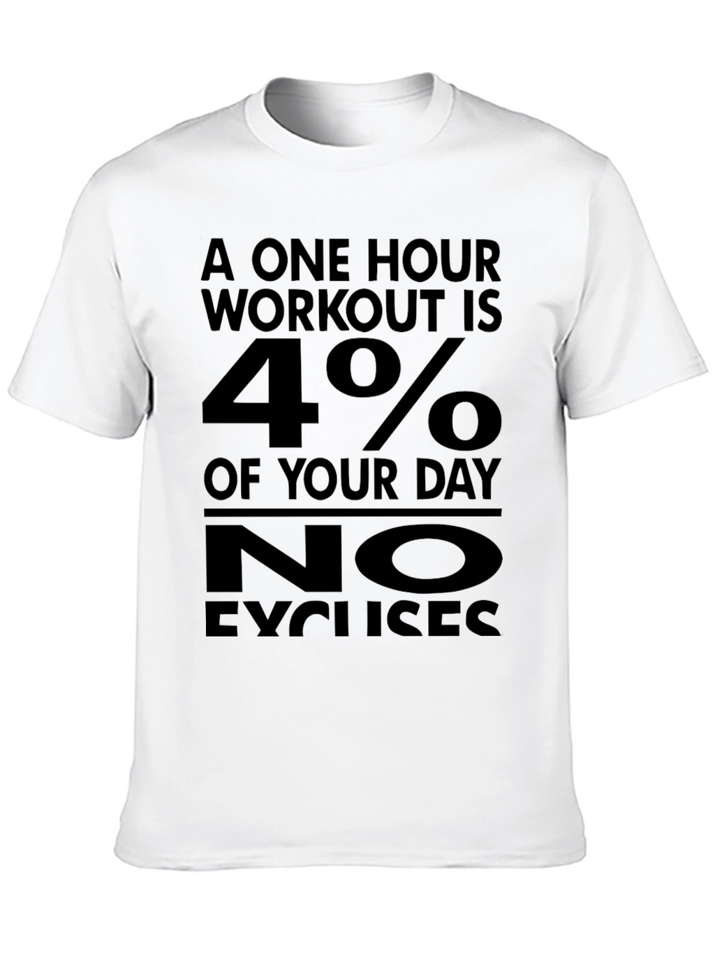 Workout Motivation Tee: No Excuses Gym Shirt