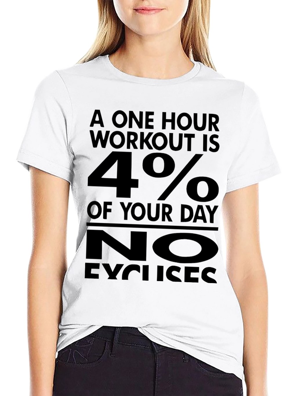 Workout Motivation Tee: No Excuses Gym Shirt