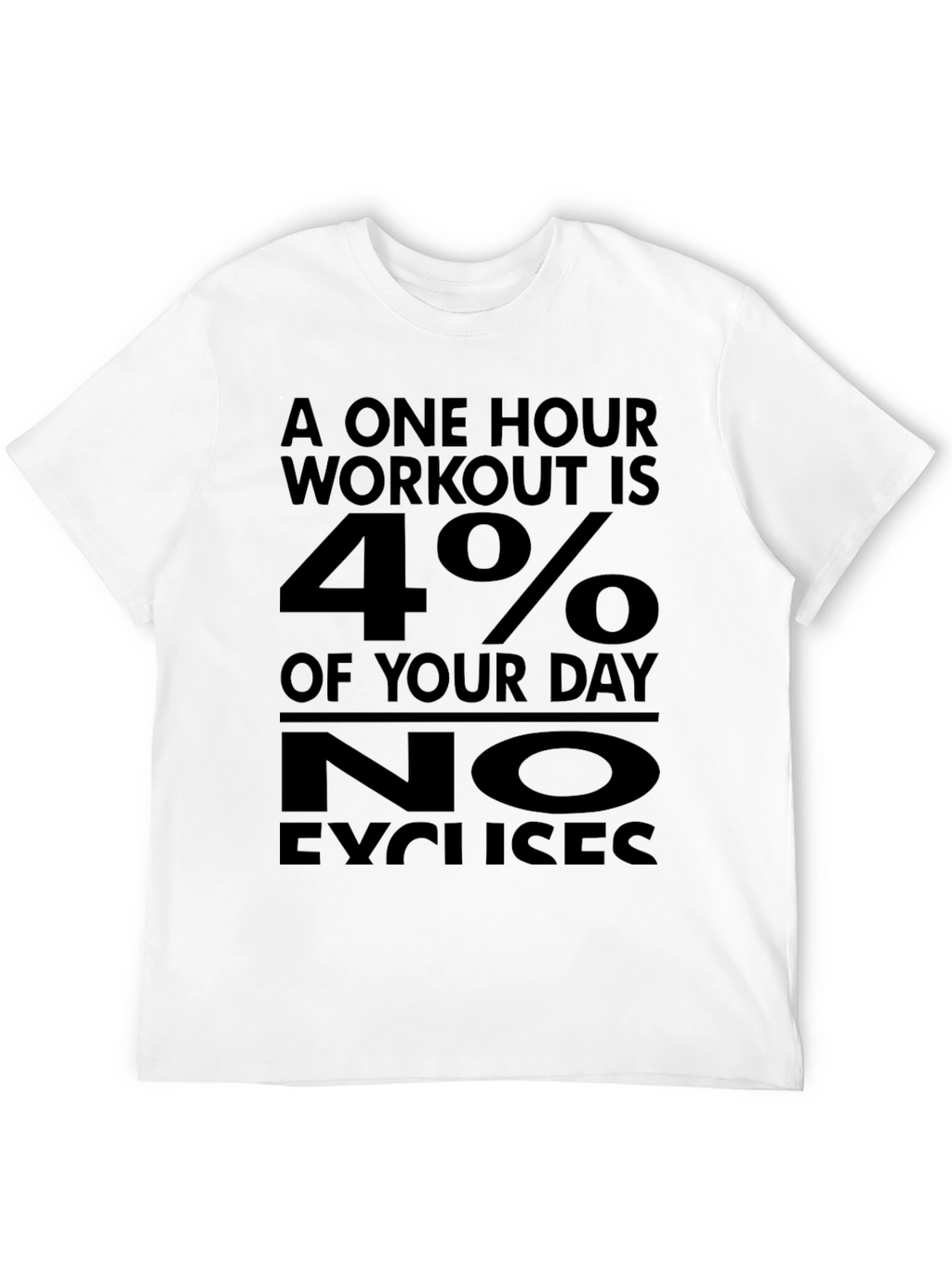Workout Motivation Tee: No Excuses Gym Shirt