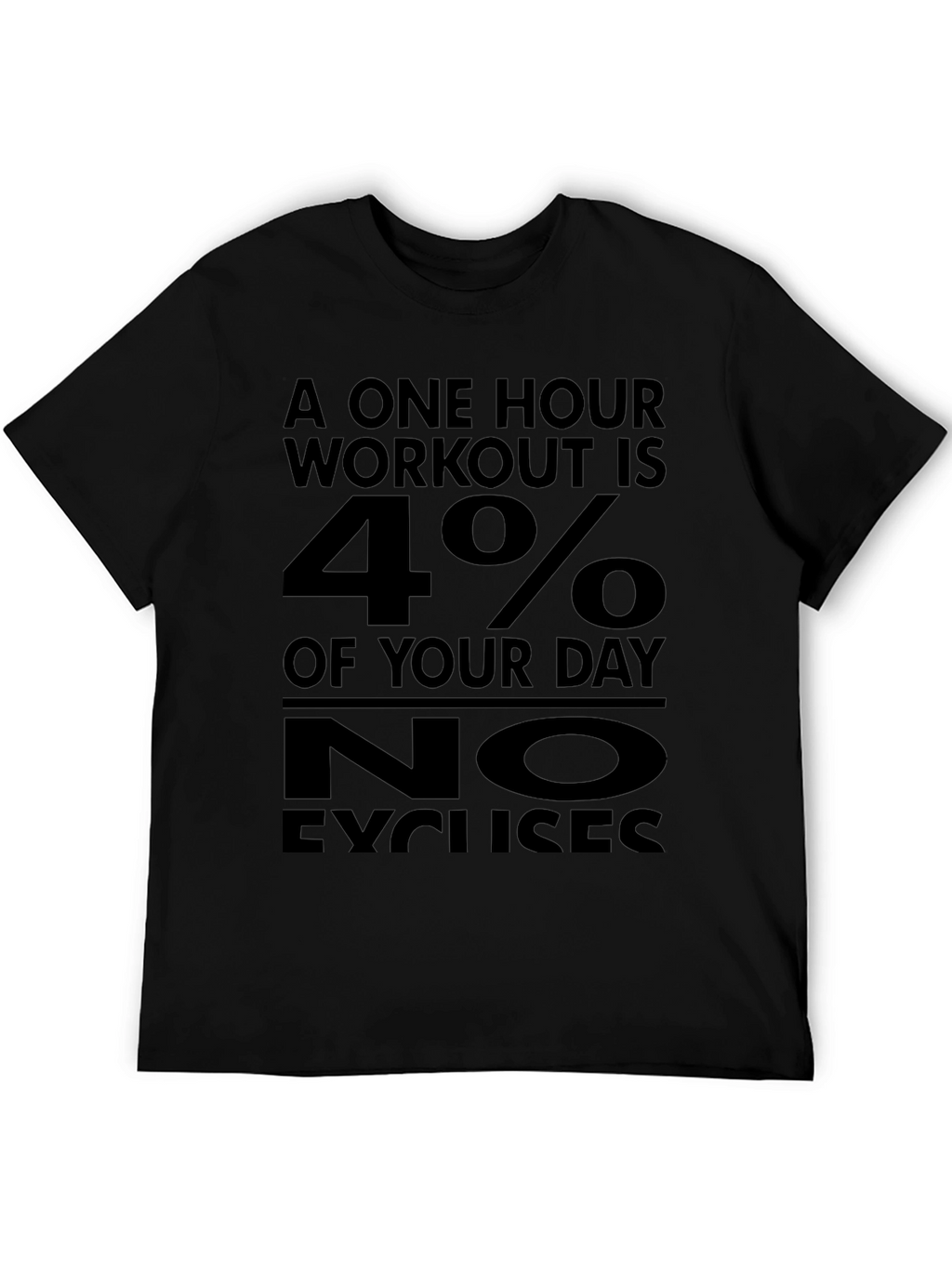 Workout Motivation Tee: No Excuses Gym Shirt
