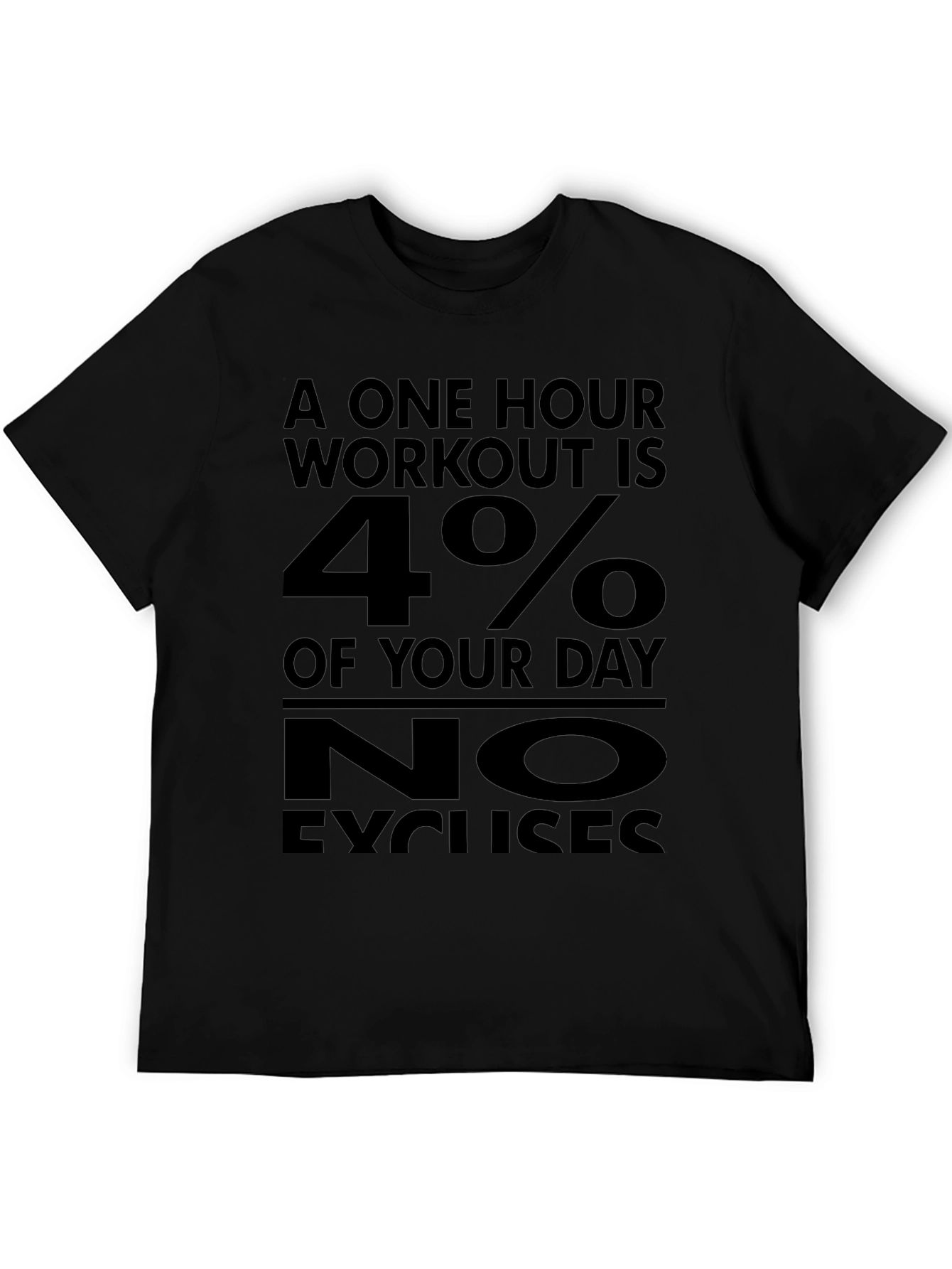 Workout Motivation Tee: No Excuses Gym Shirt
