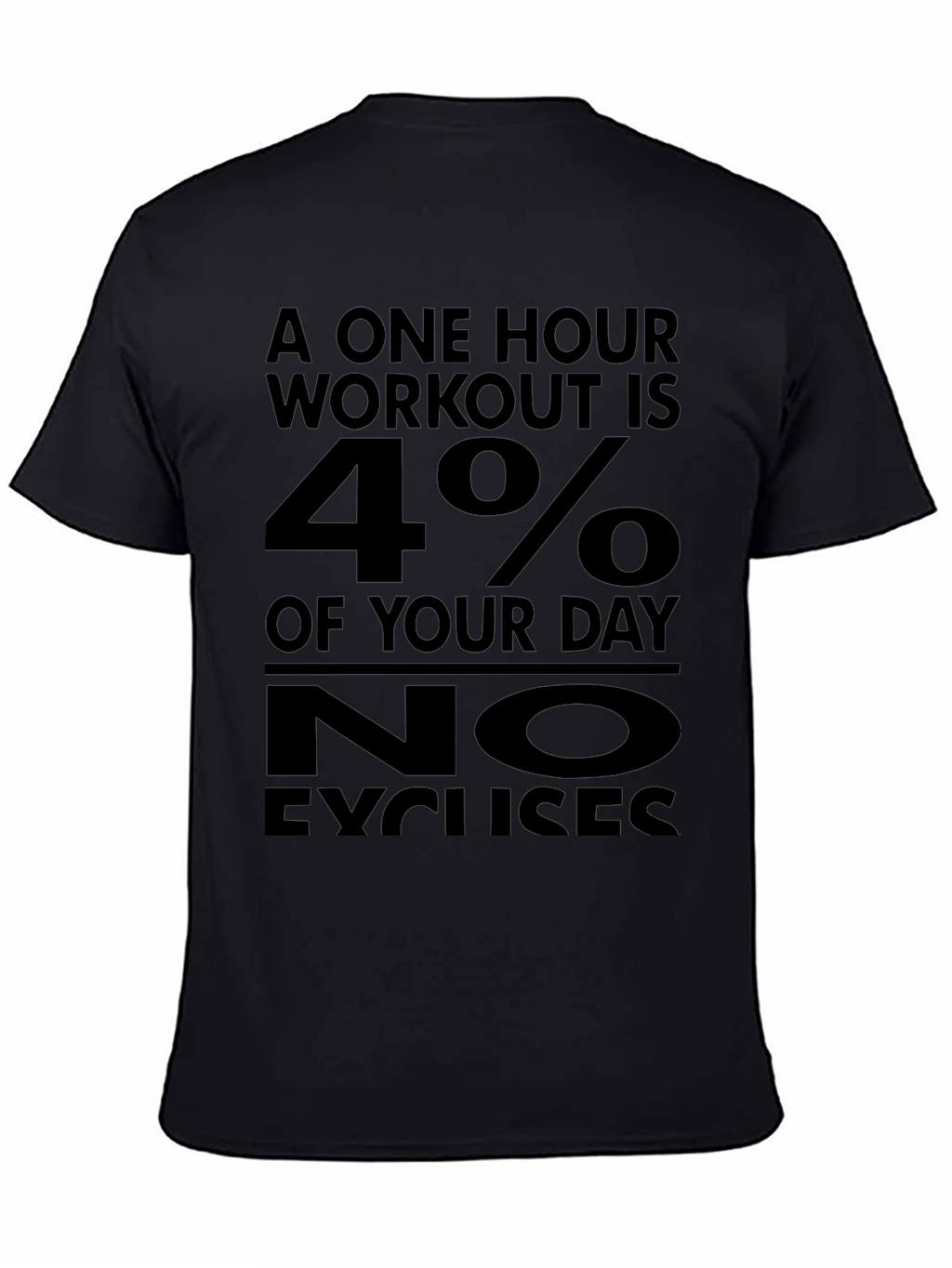 Workout Motivation Tee: No Excuses Gym Shirt