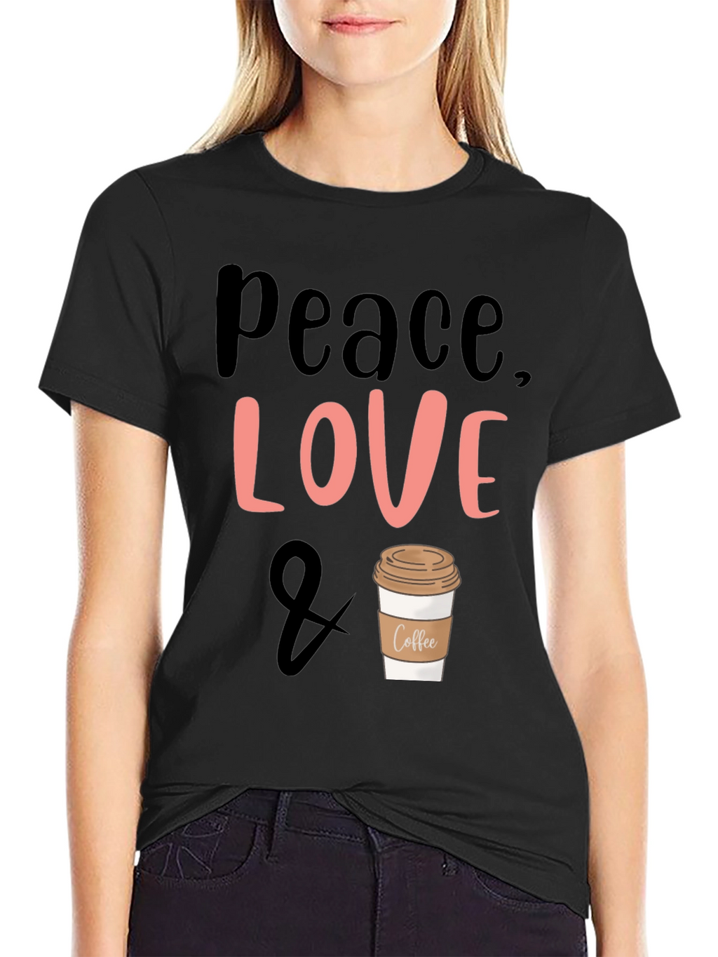 Peace Love & Coffee Graphic Tee