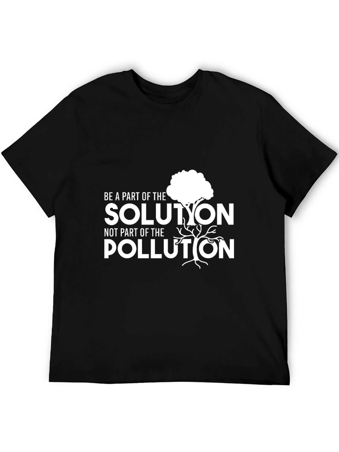 Eco-Friendly Graphic T-Shirt - Solution Not Pollution