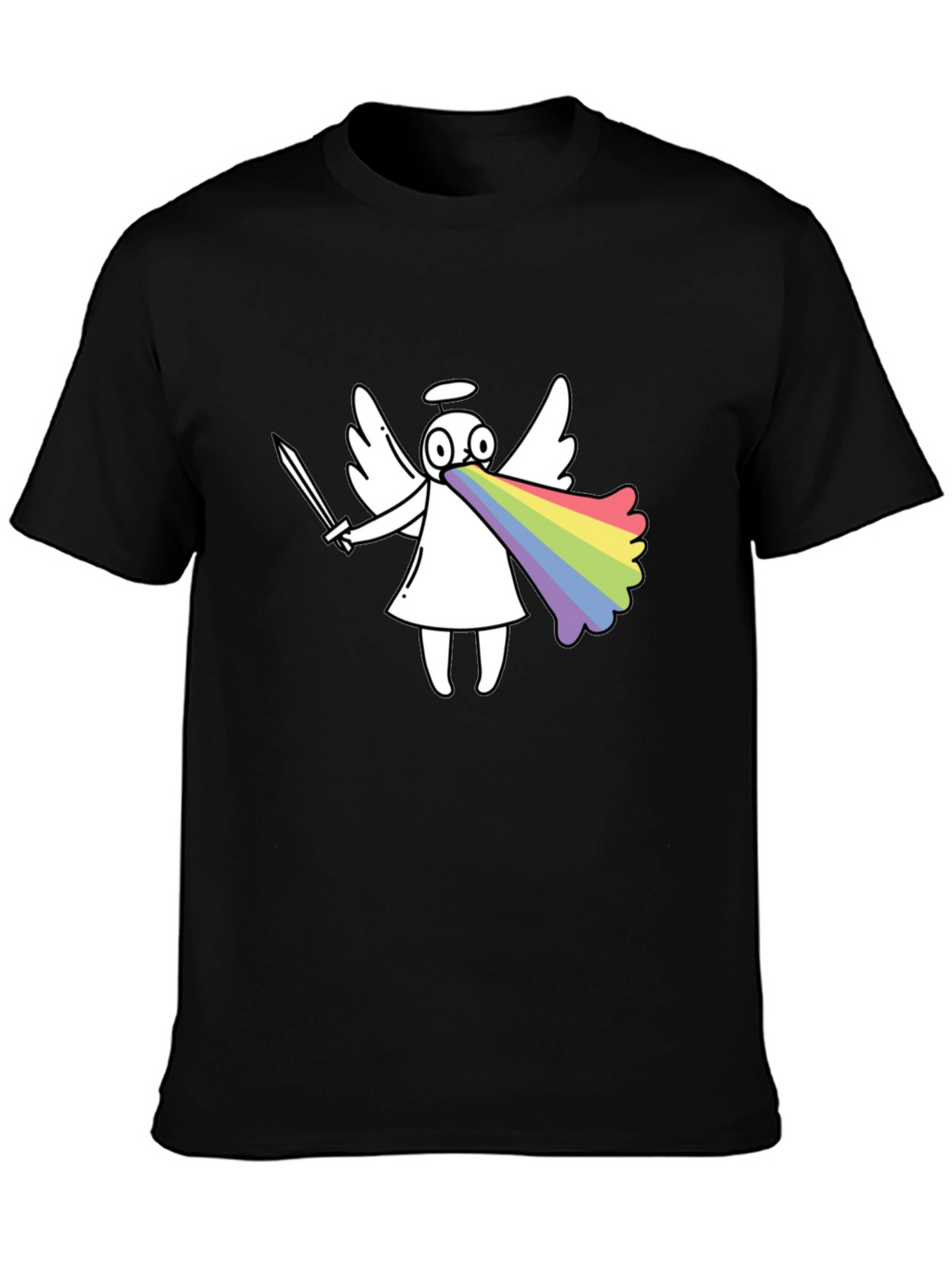 Rainbow Angel Graphic T-Shirt