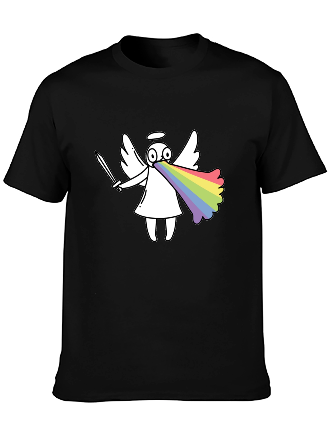 Rainbow Angel Graphic T-Shirt