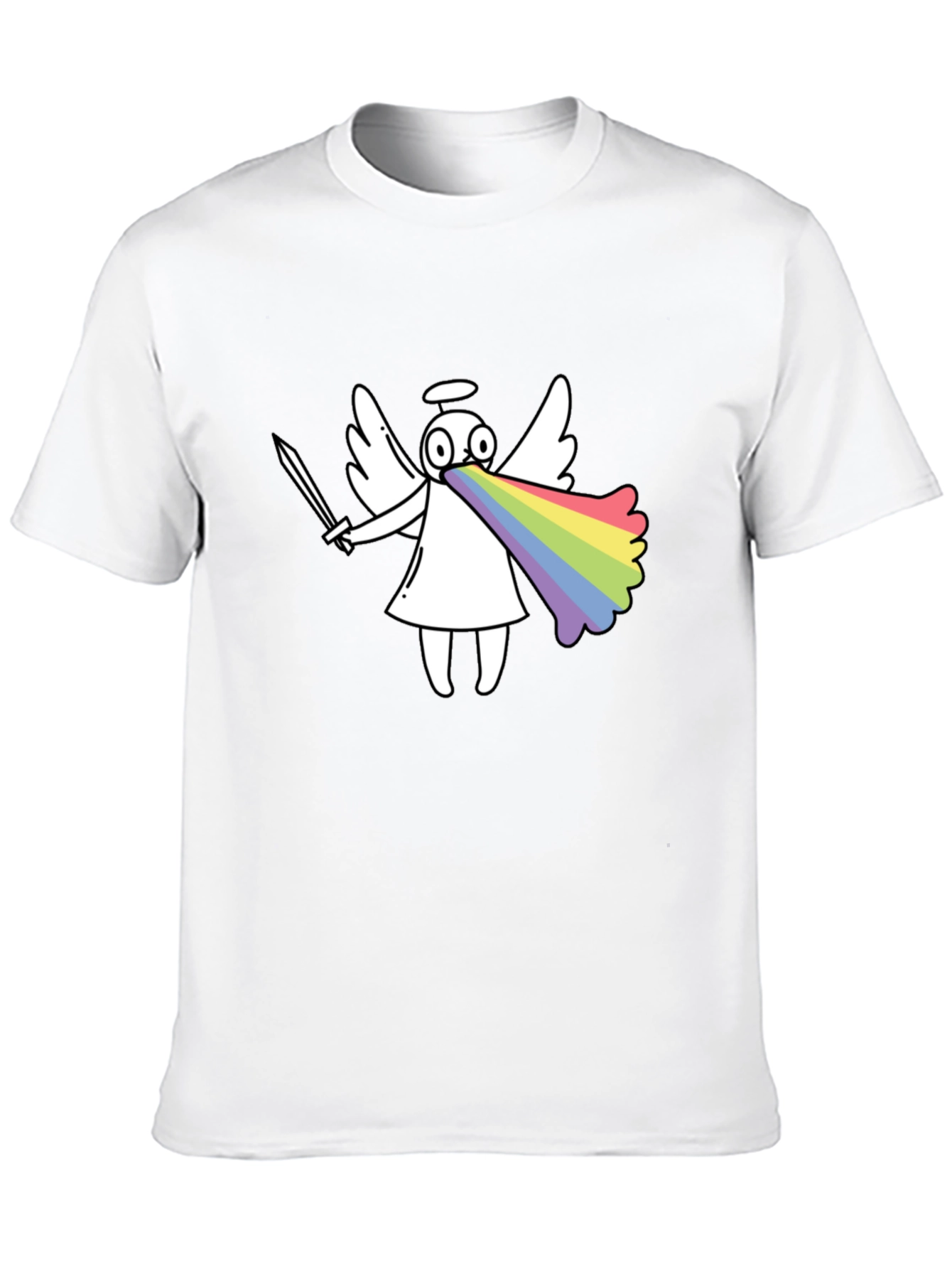 Rainbow Angel Graphic T-Shirt
