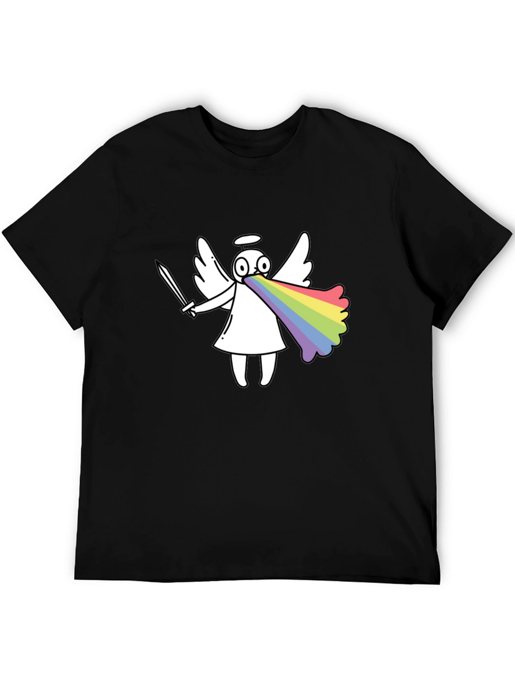 Rainbow Angel Graphic T-Shirt