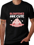 Blobfish Are Cute Black T-Shirt