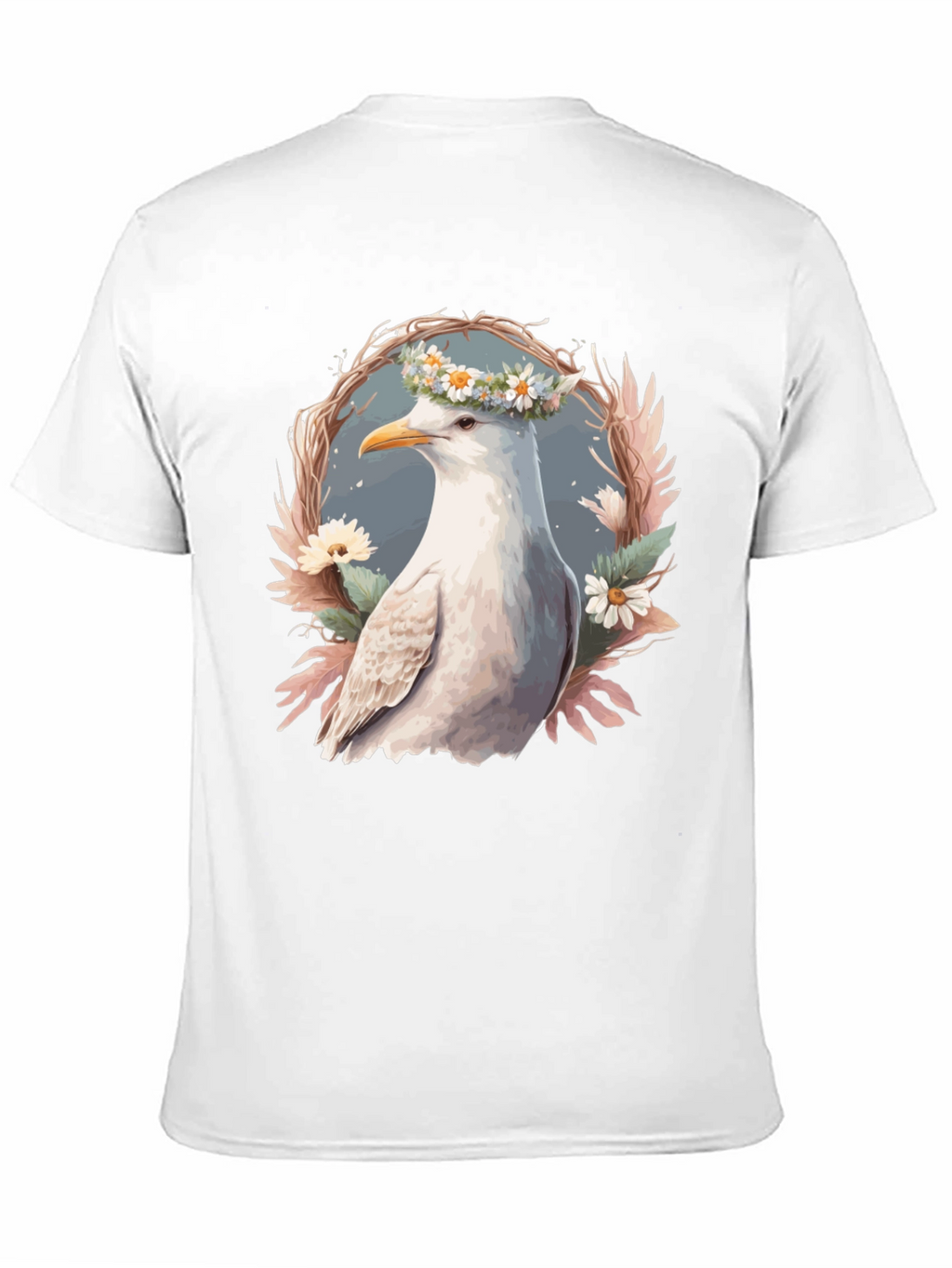Seagull Floral Wreath Graphic Tee