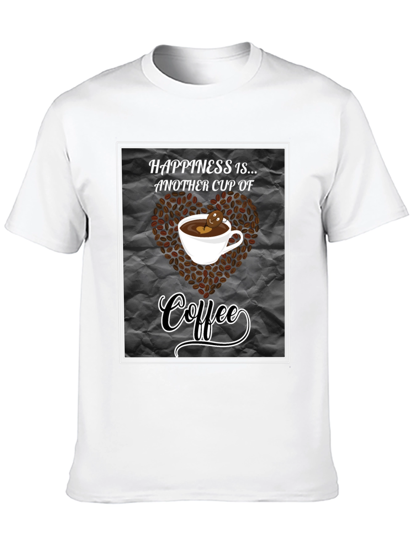 Happiness is Coffee Black T-Shirt