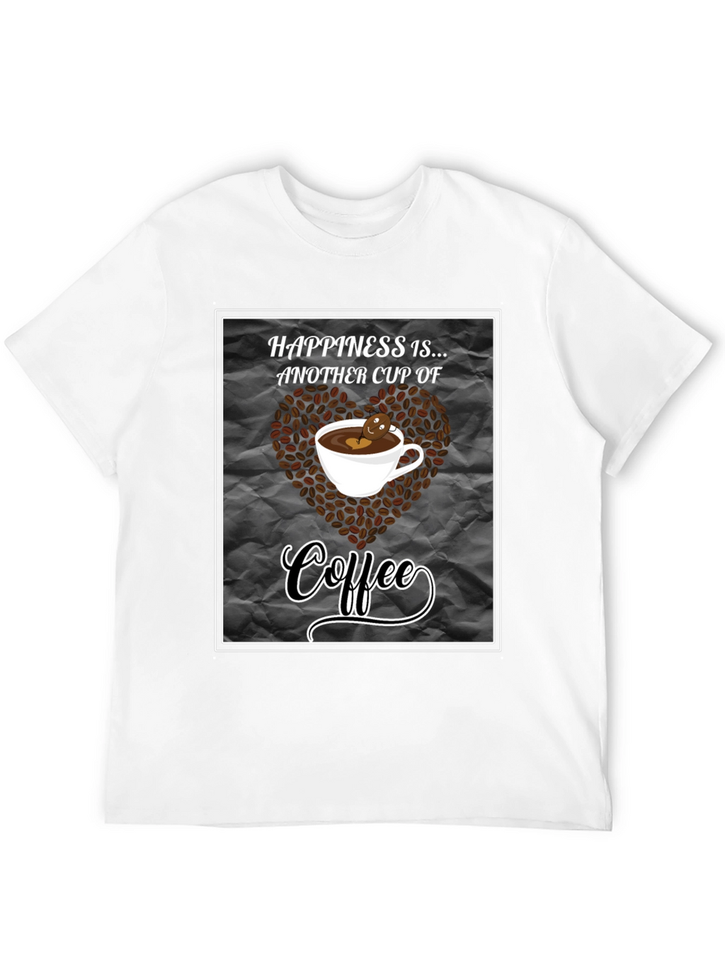 Happiness is Coffee Black T-Shirt
