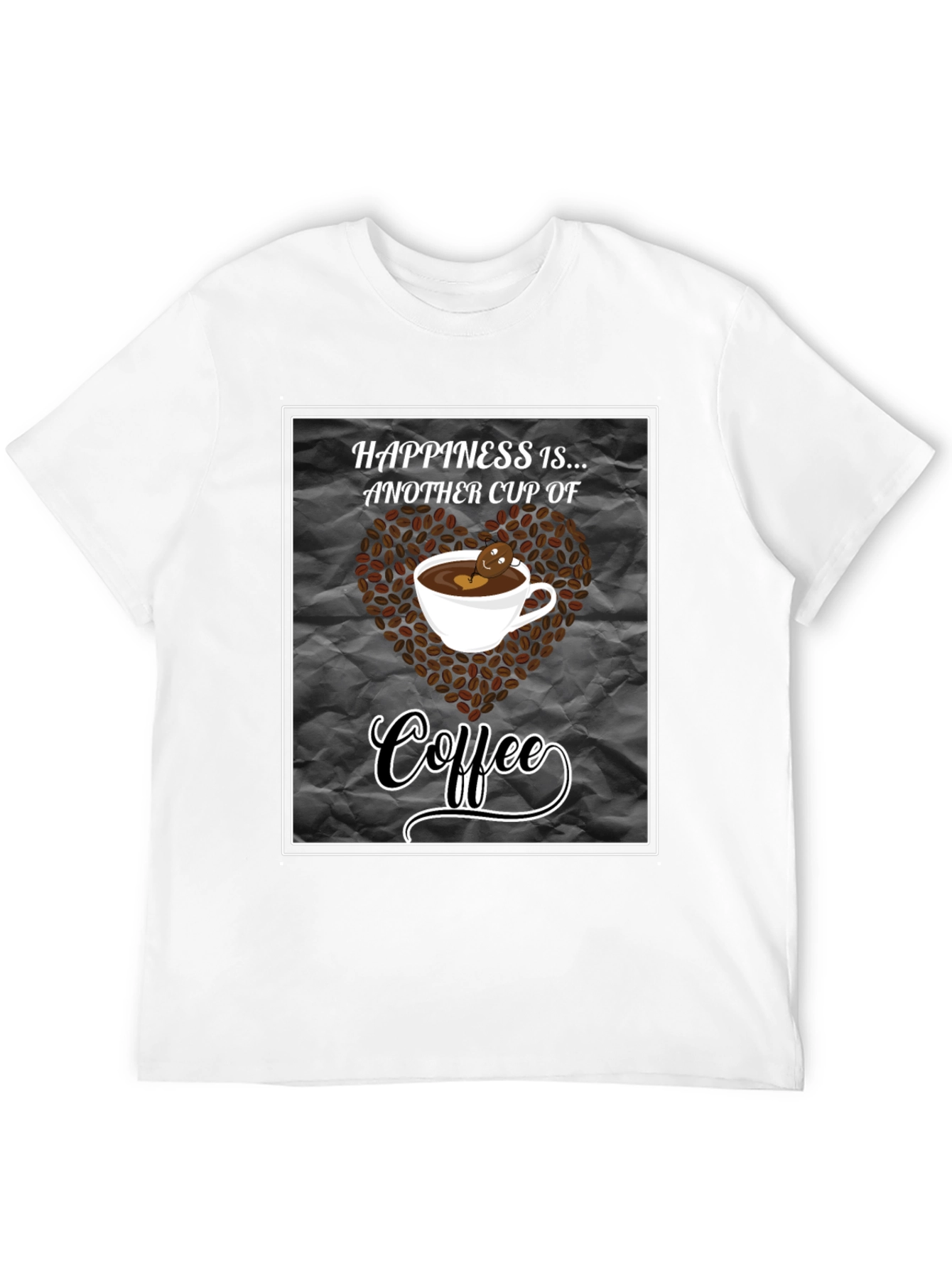 Happiness is Coffee Black T-Shirt