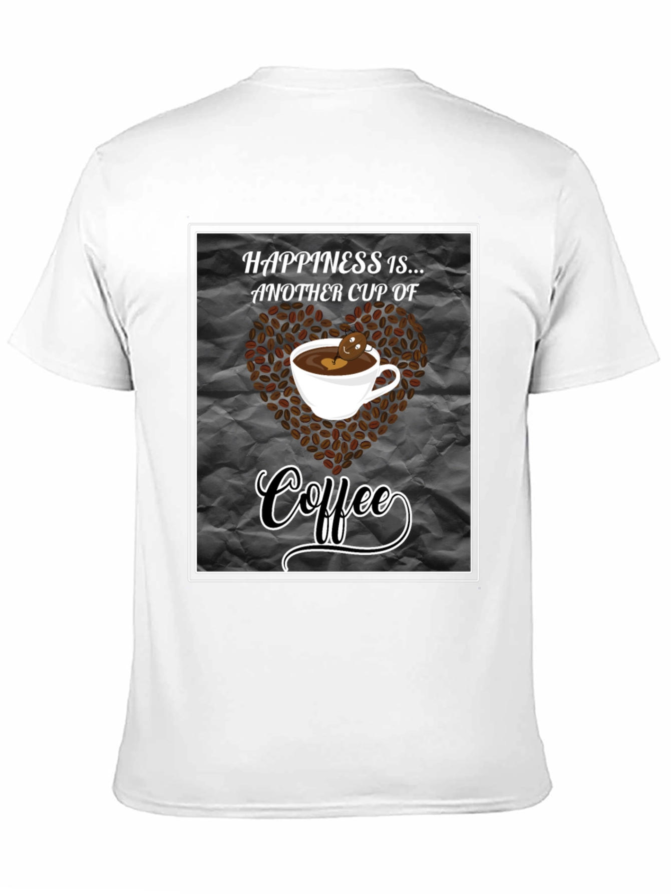 Happiness is Coffee Black T-Shirt