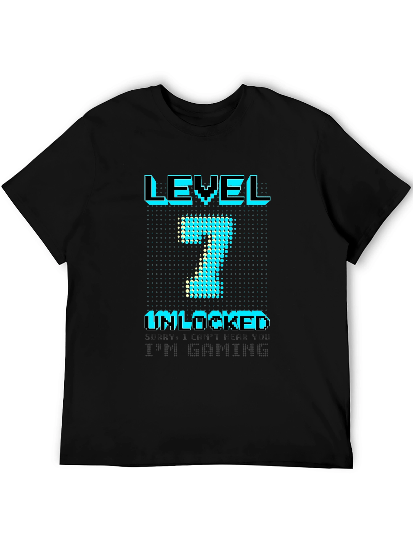 Level 7 Unlocked Gamer T-Shirt - Black