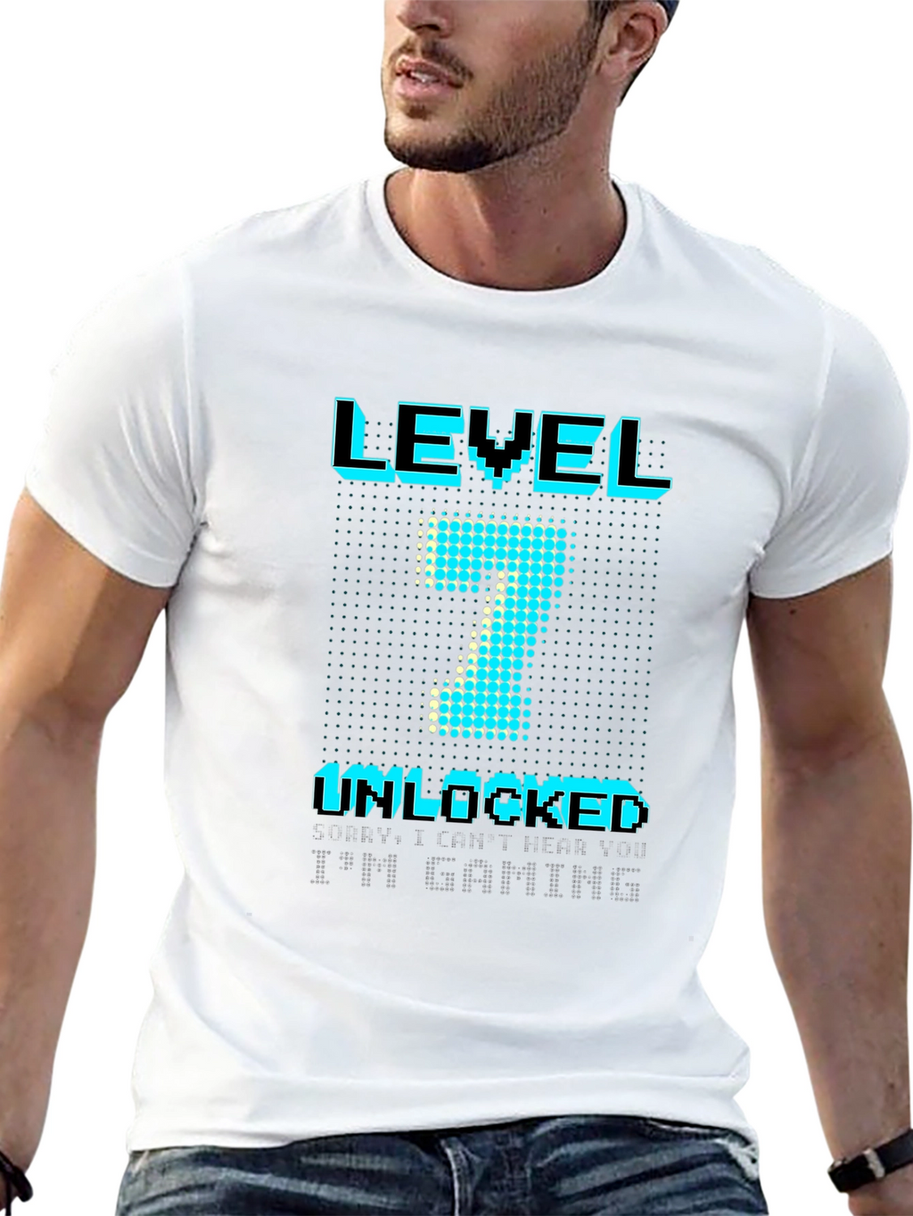 Level 7 Unlocked Gamer T-Shirt - Black