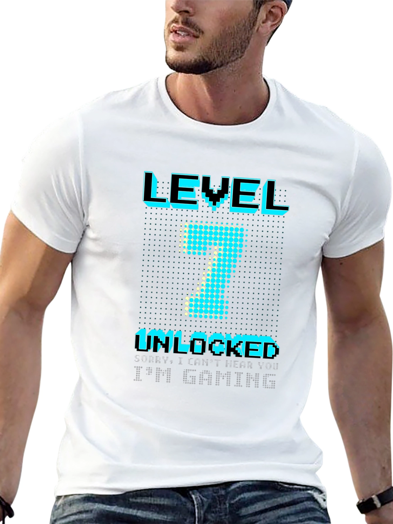 Level 7 Unlocked Gamer T-Shirt - Black