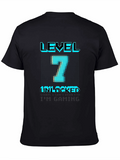 Level 7 Unlocked Gamer T-Shirt - Black