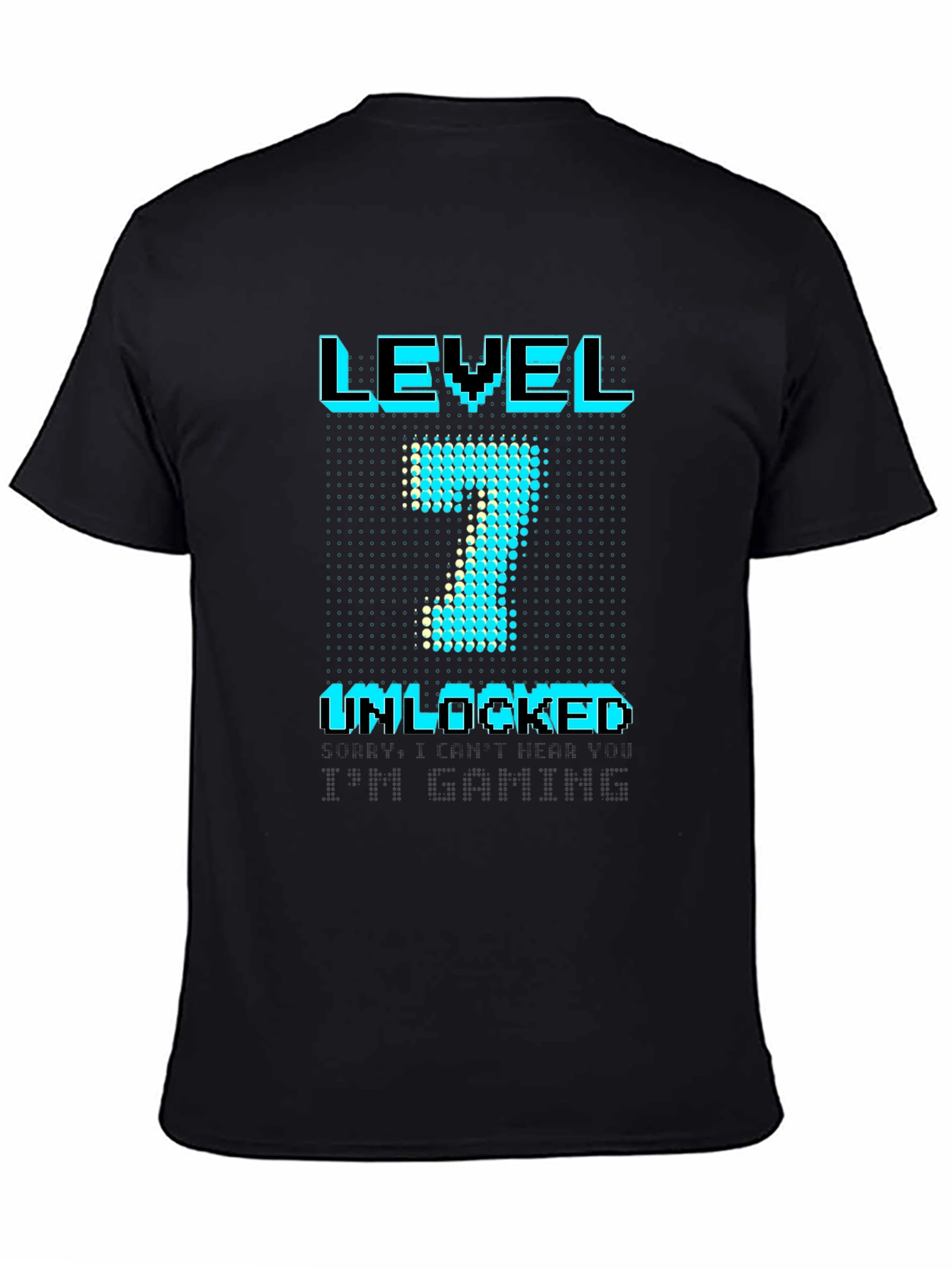 Level 7 Unlocked Gamer T-Shirt - Black