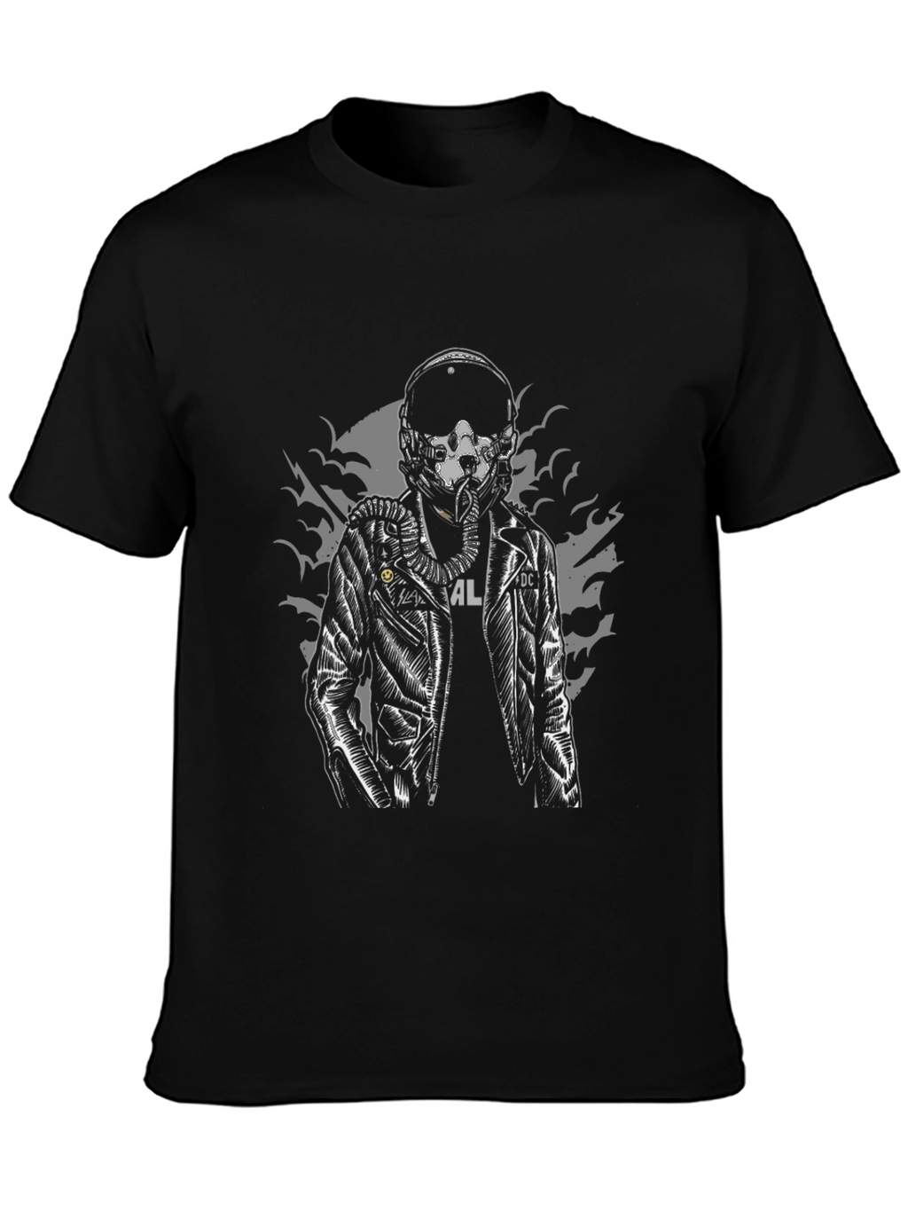 Sci-Fi Pilot Graphic Black T-Shirt