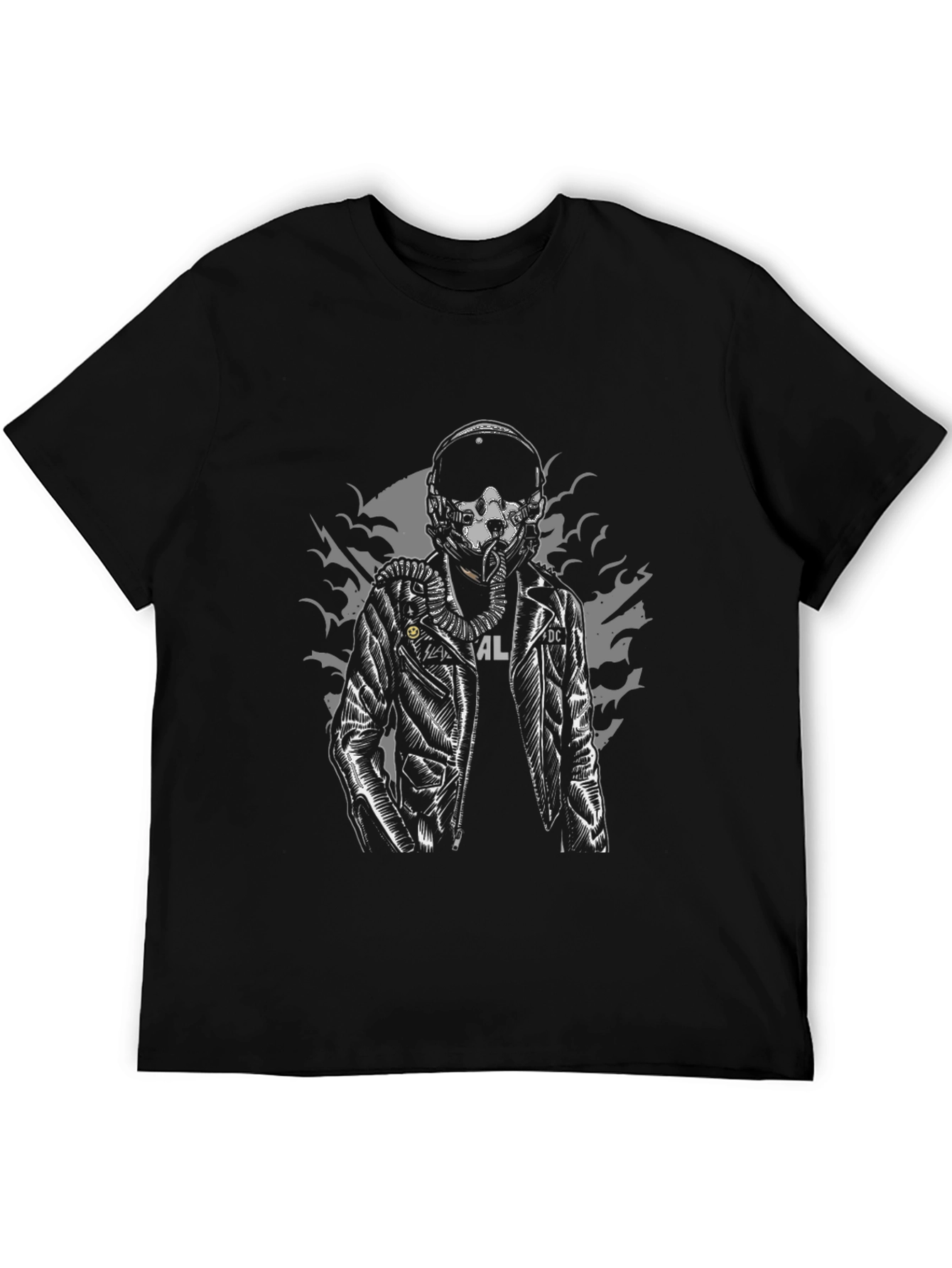 Sci-Fi Pilot Graphic Black T-Shirt