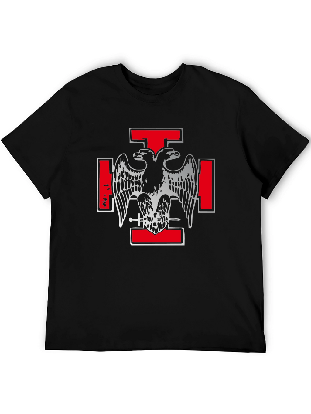 Knights Templar T-Shirt - Double Headed Eagle Design