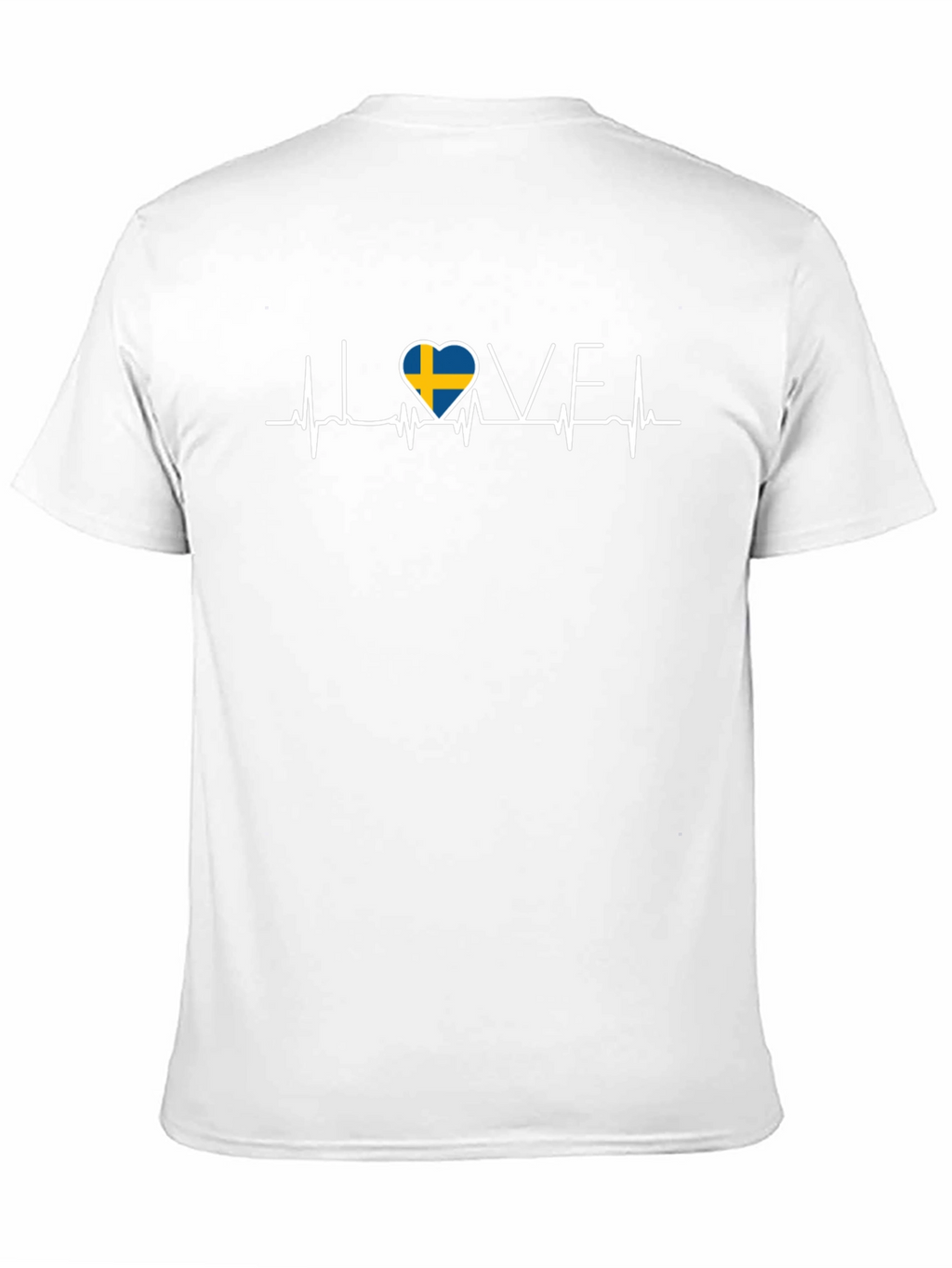Sweden Flag Heartbeat T-Shirt