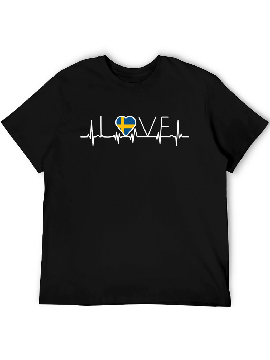 Sweden Flag Heartbeat T-Shirt