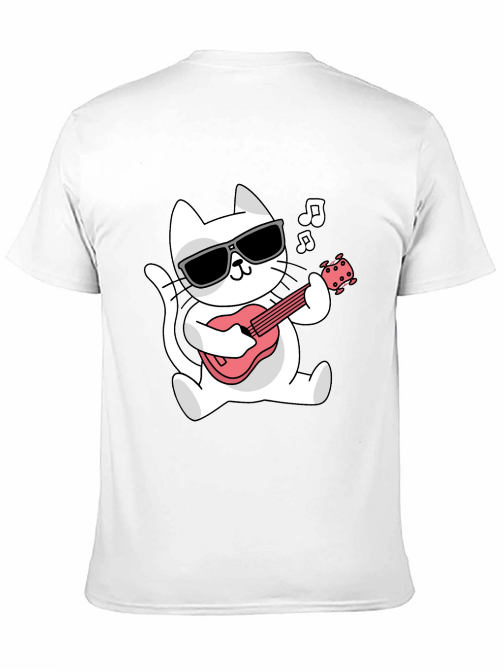 Cool Cat Guitar Player Graphic Tee