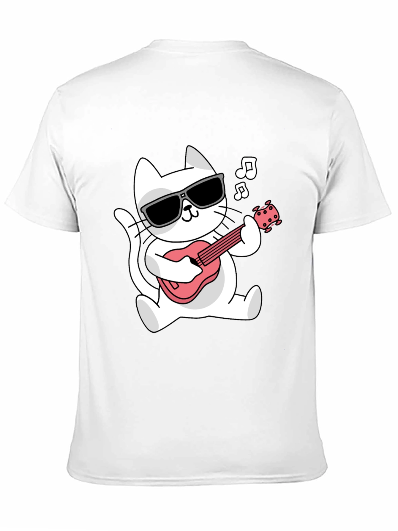 Cool Cat Guitar Player Graphic Tee